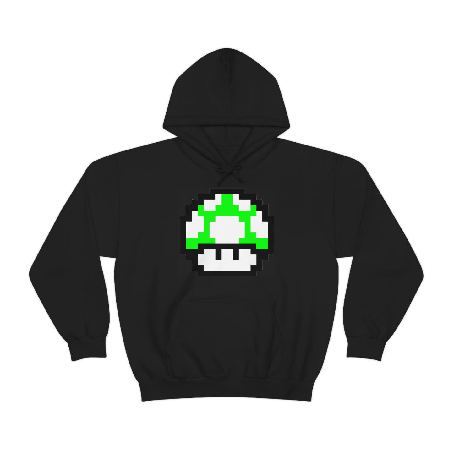 Mushroom 1UP 8 Bit Retro Style Unisex Hooded Sweatshirt