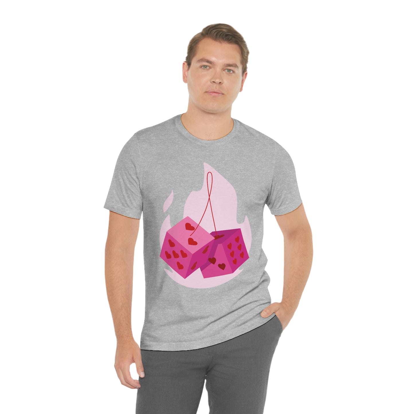 Dice Hearts Unisex Jersey Short Sleeve Tee