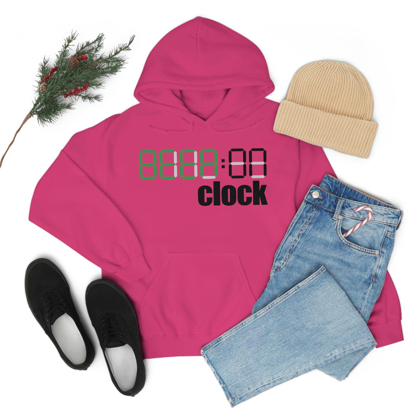 Beer on Clock Unisex Hooded Sweatshirt