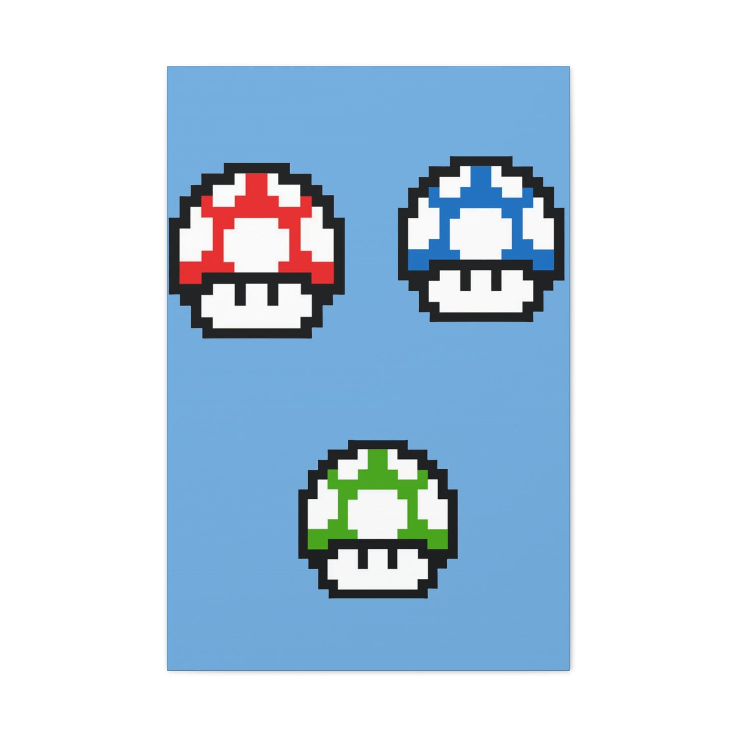 Mushroom 8 Bit Style Canvas Gallery Wraps