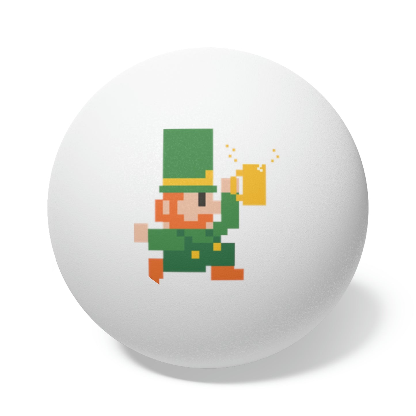 Leprechaun 8 Bit Style Ping Pong Balls, 6 pcs