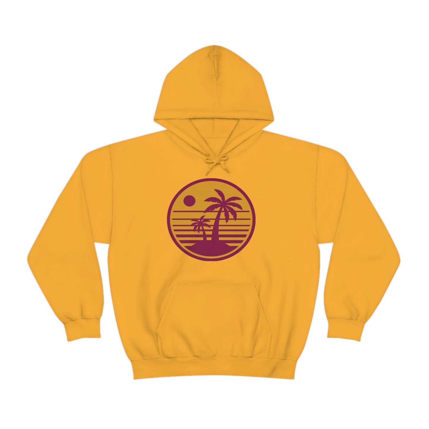 Retro Sunset Beach Unisex Hooded Sweatshirt