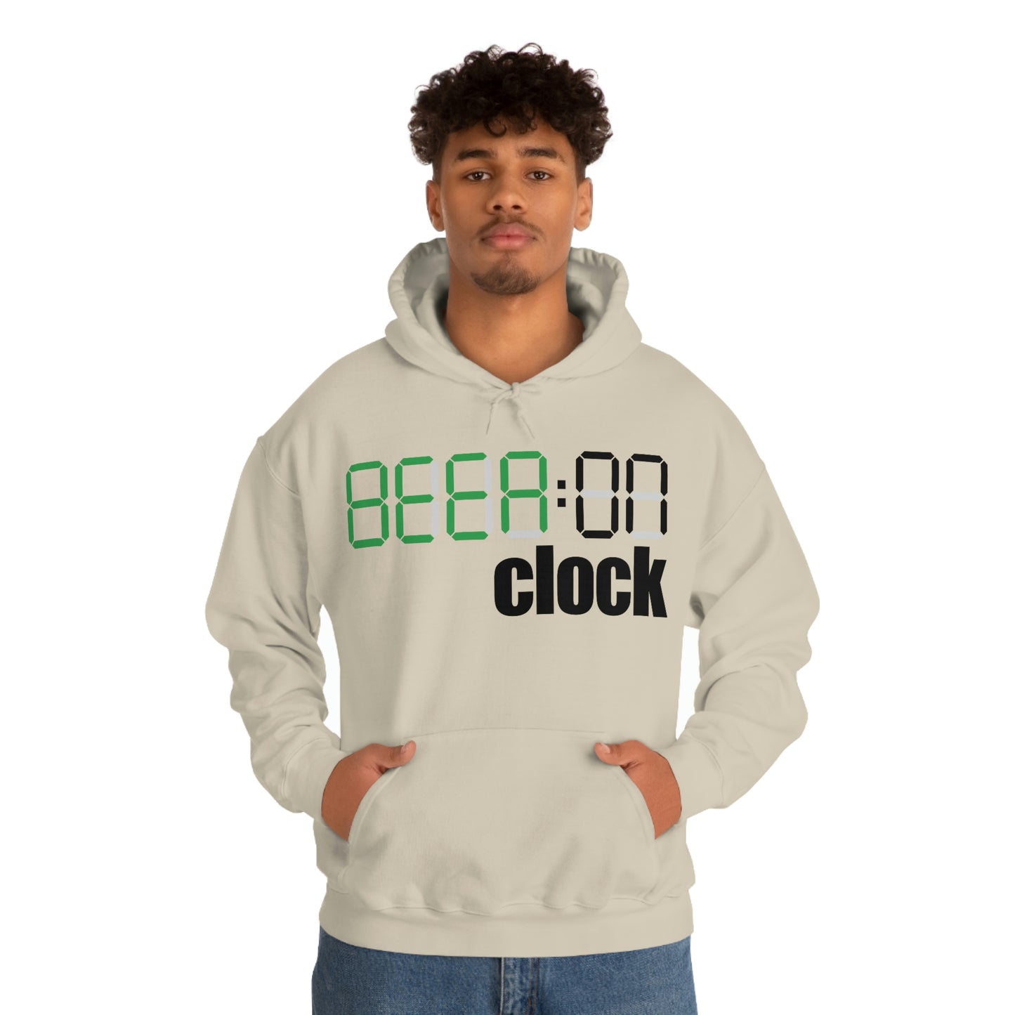 Beer on Clock Unisex Hooded Sweatshirt