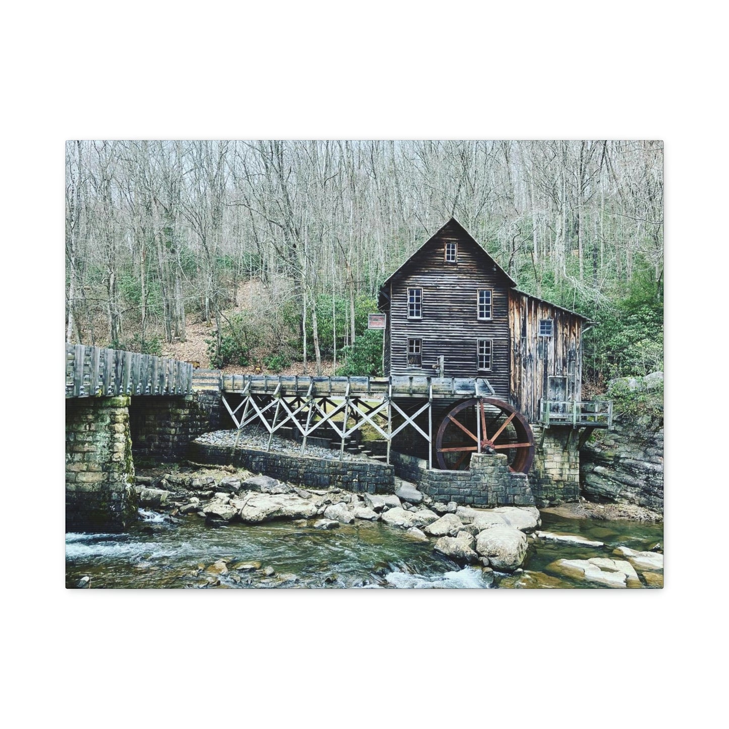 Grist Mill Scenic Canvas Gallery Wraps