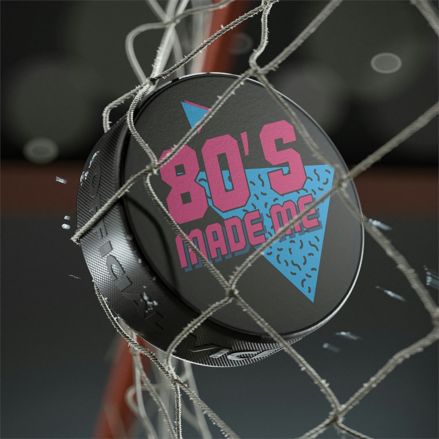 80s Made Me Hockey Puck