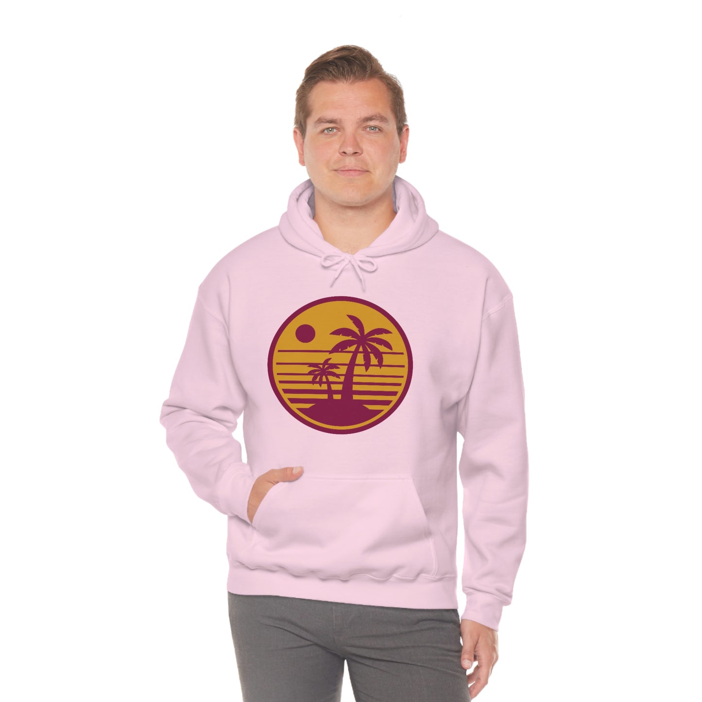 Retro Sunset Beach Unisex Hooded Sweatshirt
