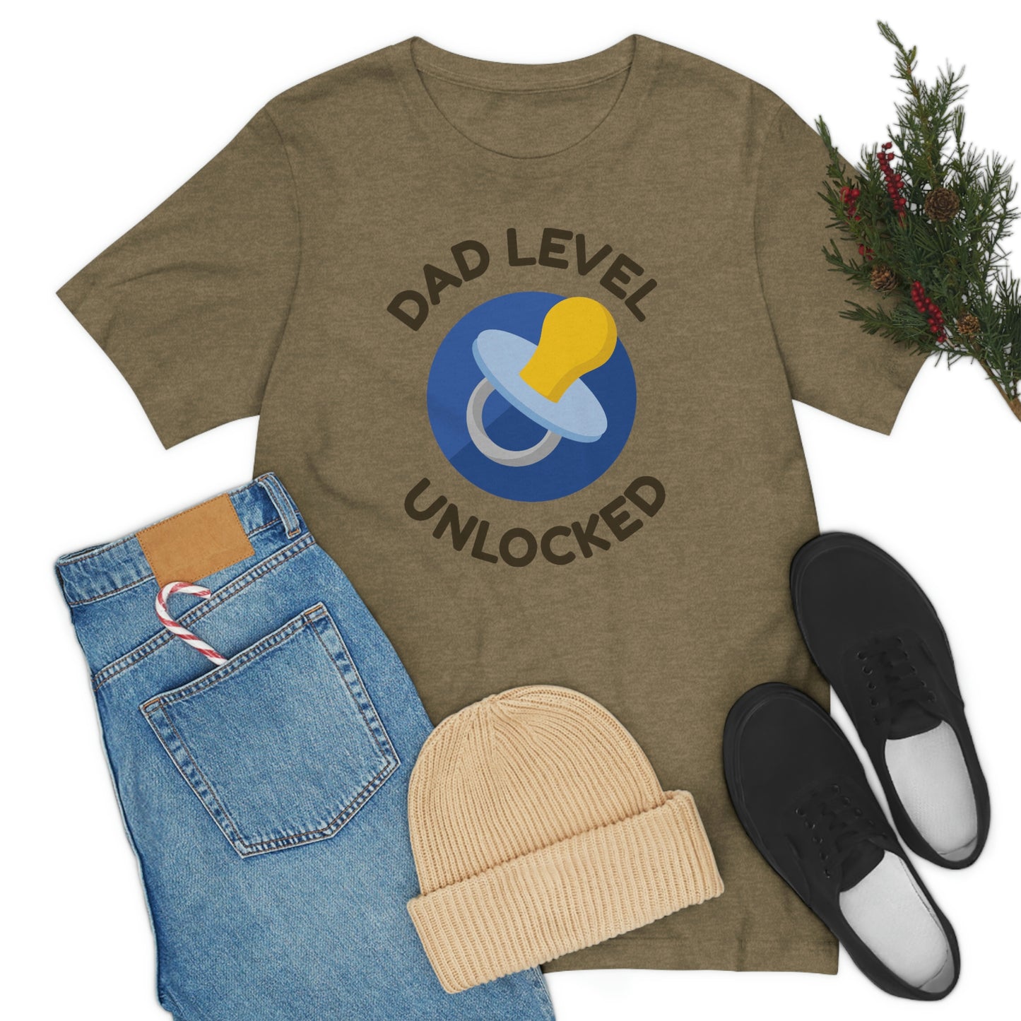 Dad Level Unlocked Unisex Jersey Short Sleeve Tee