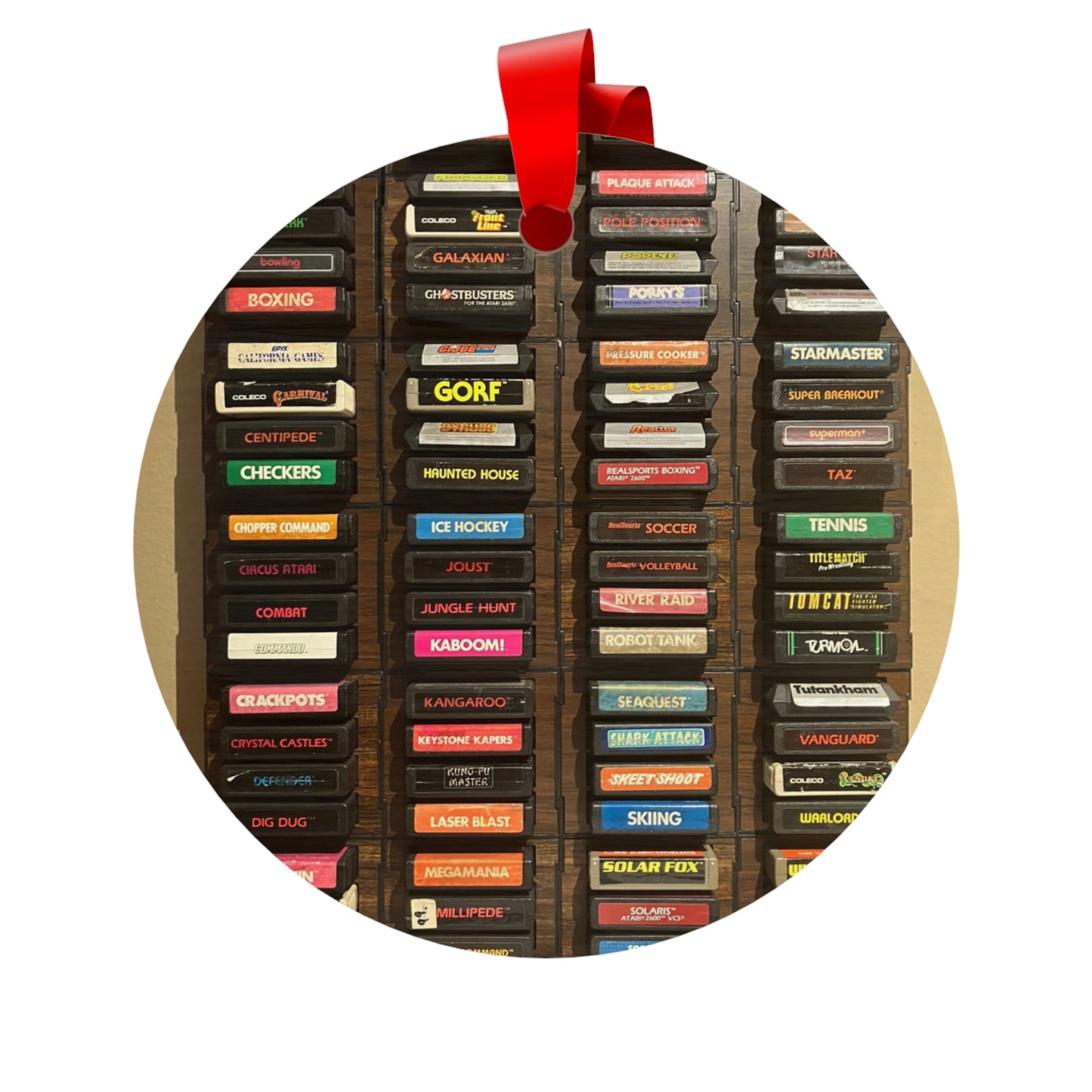 Atari Games Collection Wooden Christmas Ornaments