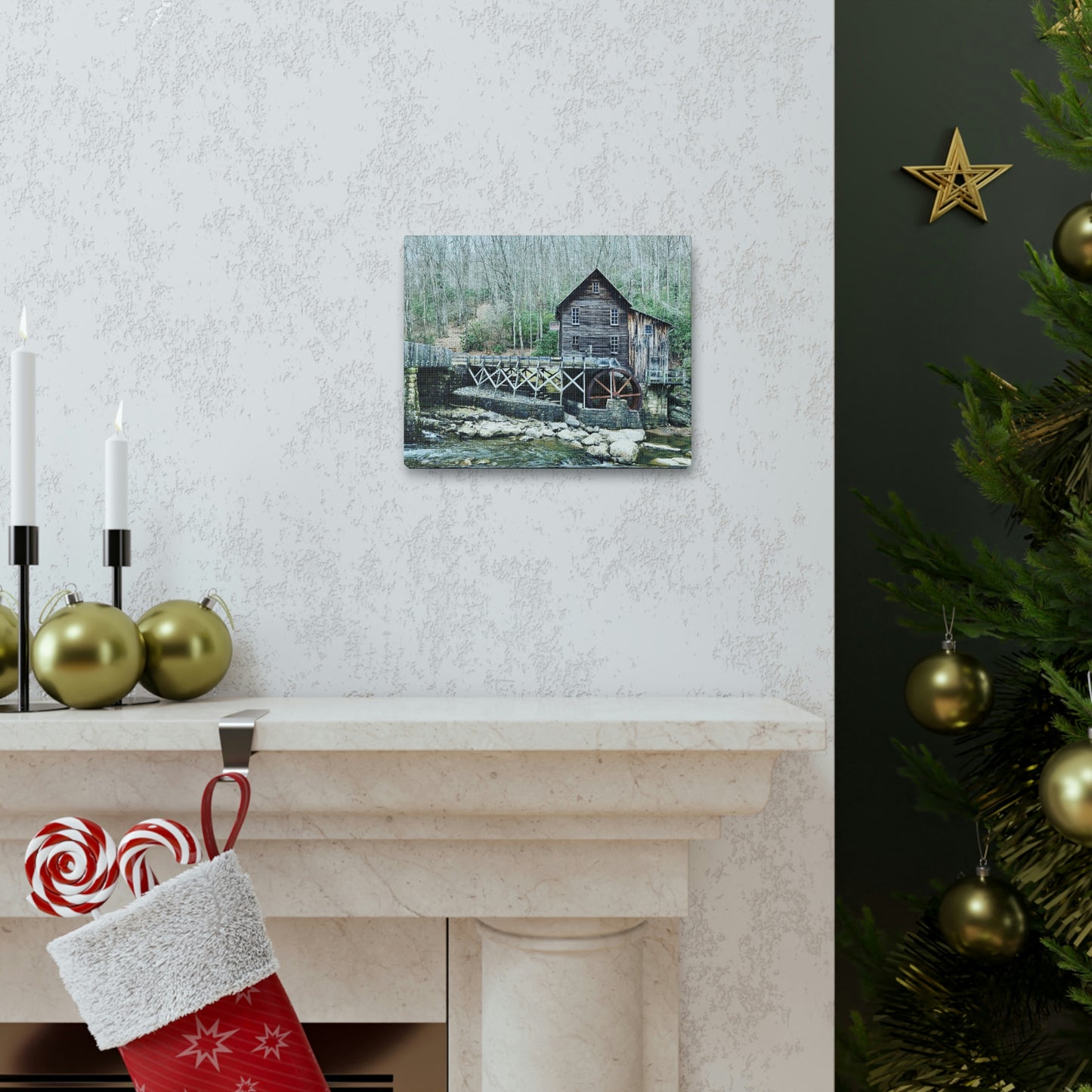Grist Mill Scenic Canvas Gallery Wraps