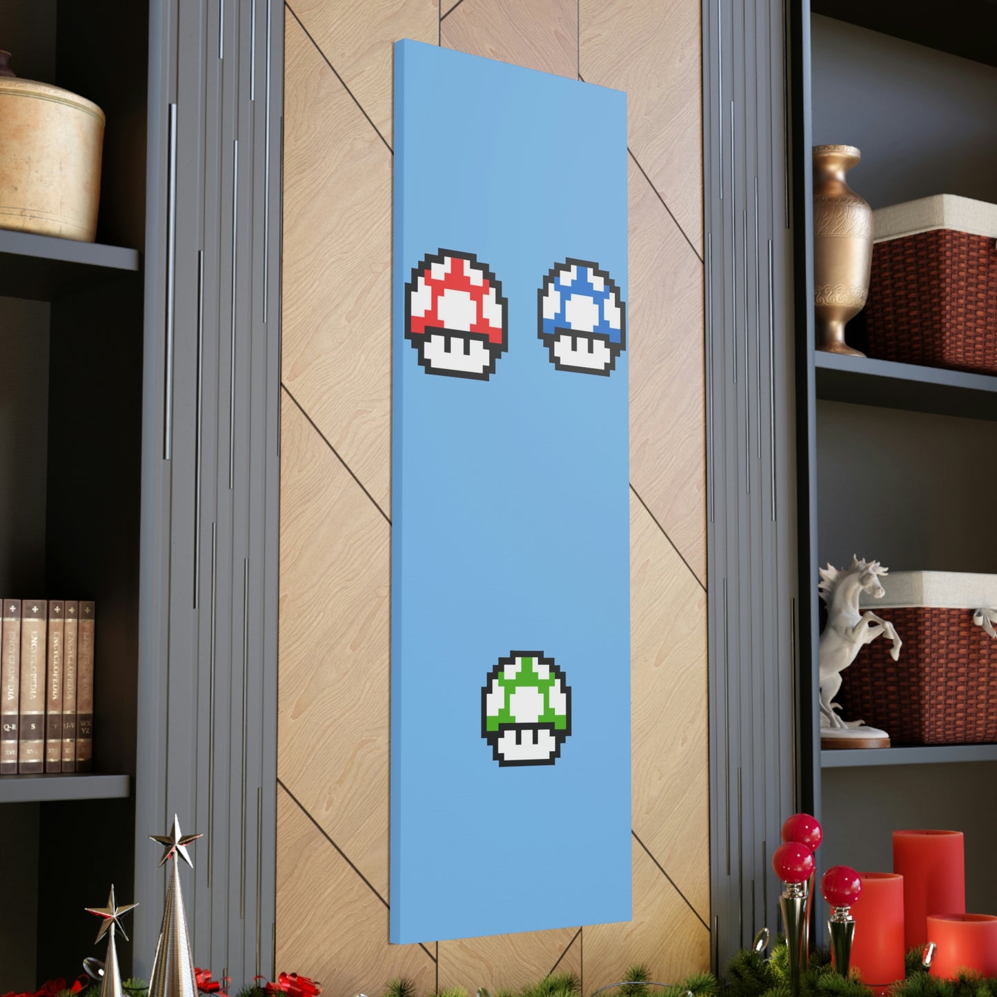 Mushroom 8 Bit Style Canvas Gallery Wraps