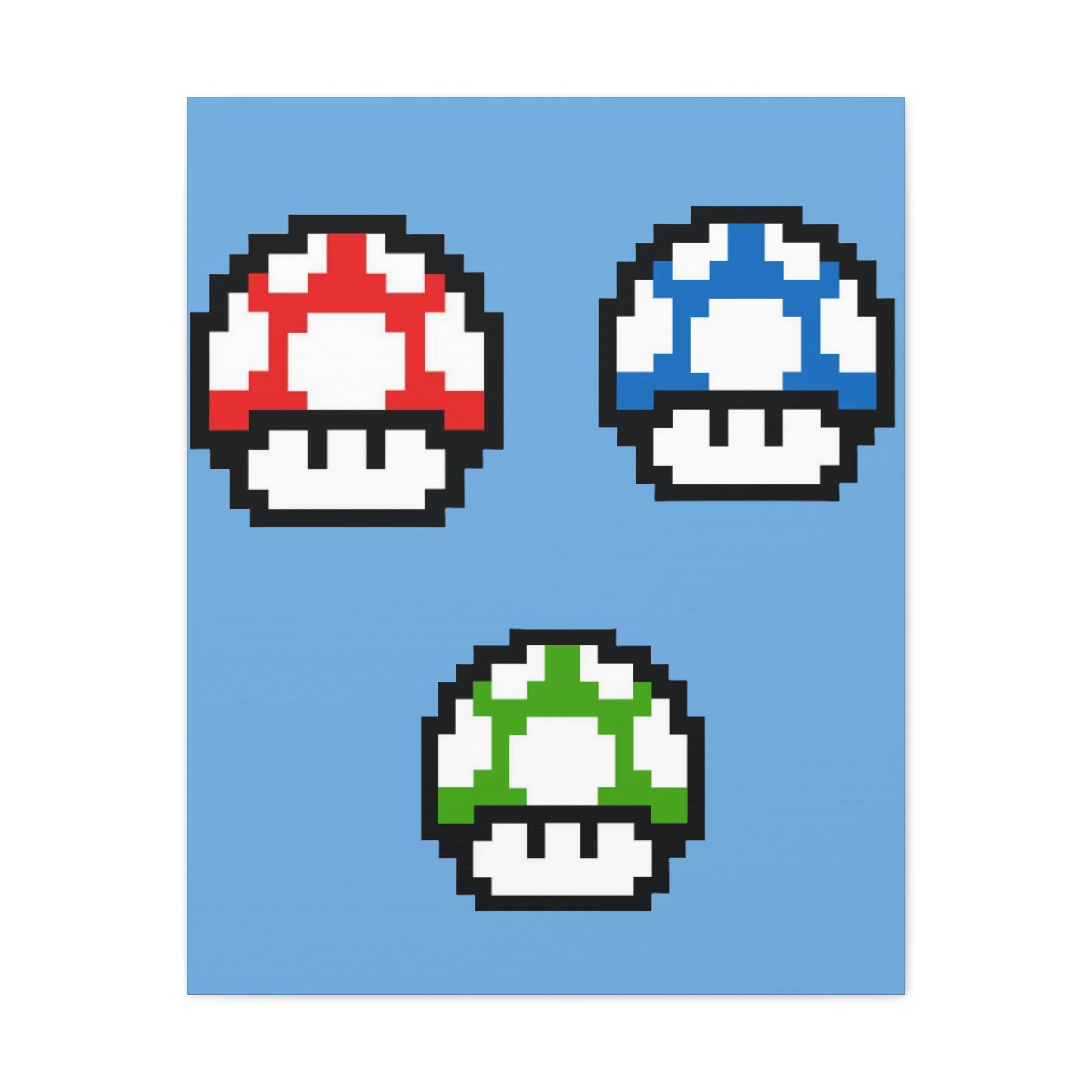 Mushroom 8 Bit Style Canvas Gallery Wraps