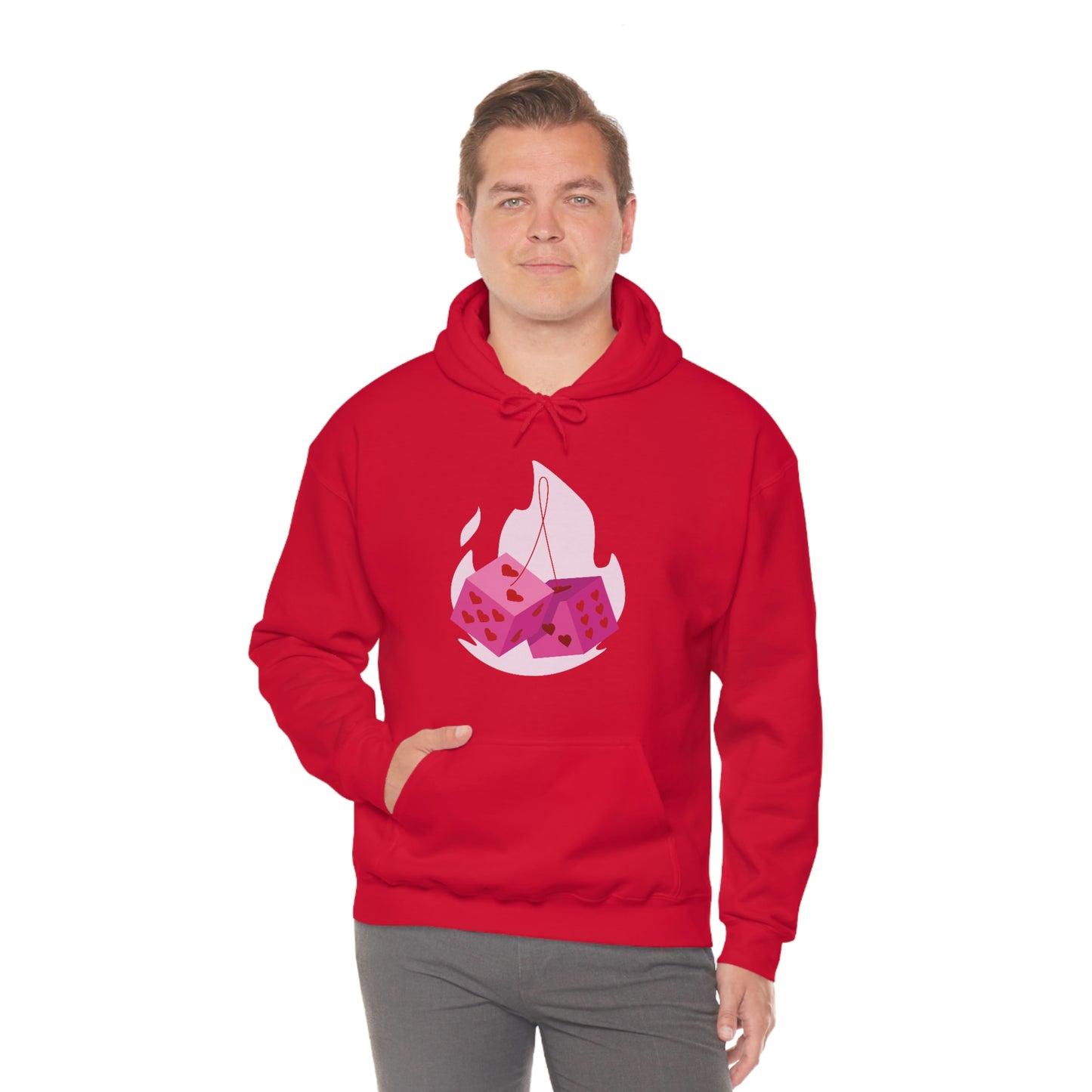 Dice Hearts Unisex Hooded Sweatshirt