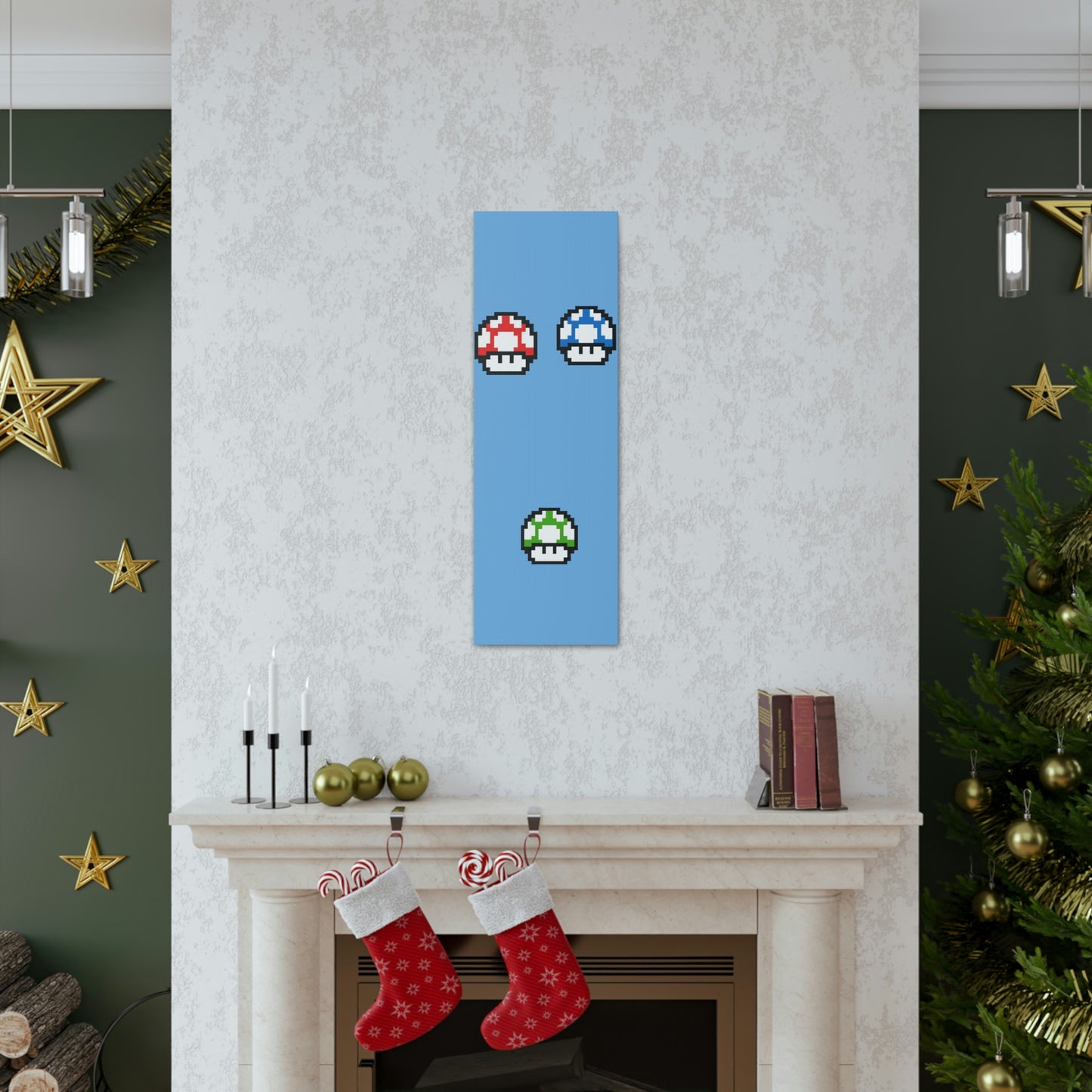 Mushroom 8 Bit Style Canvas Gallery Wraps