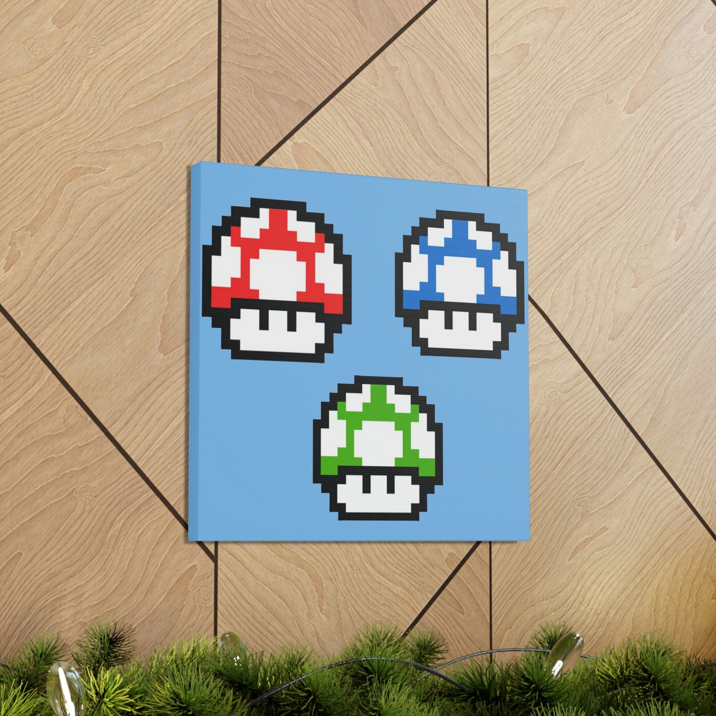 Mushroom 8 Bit Style Canvas Gallery Wraps