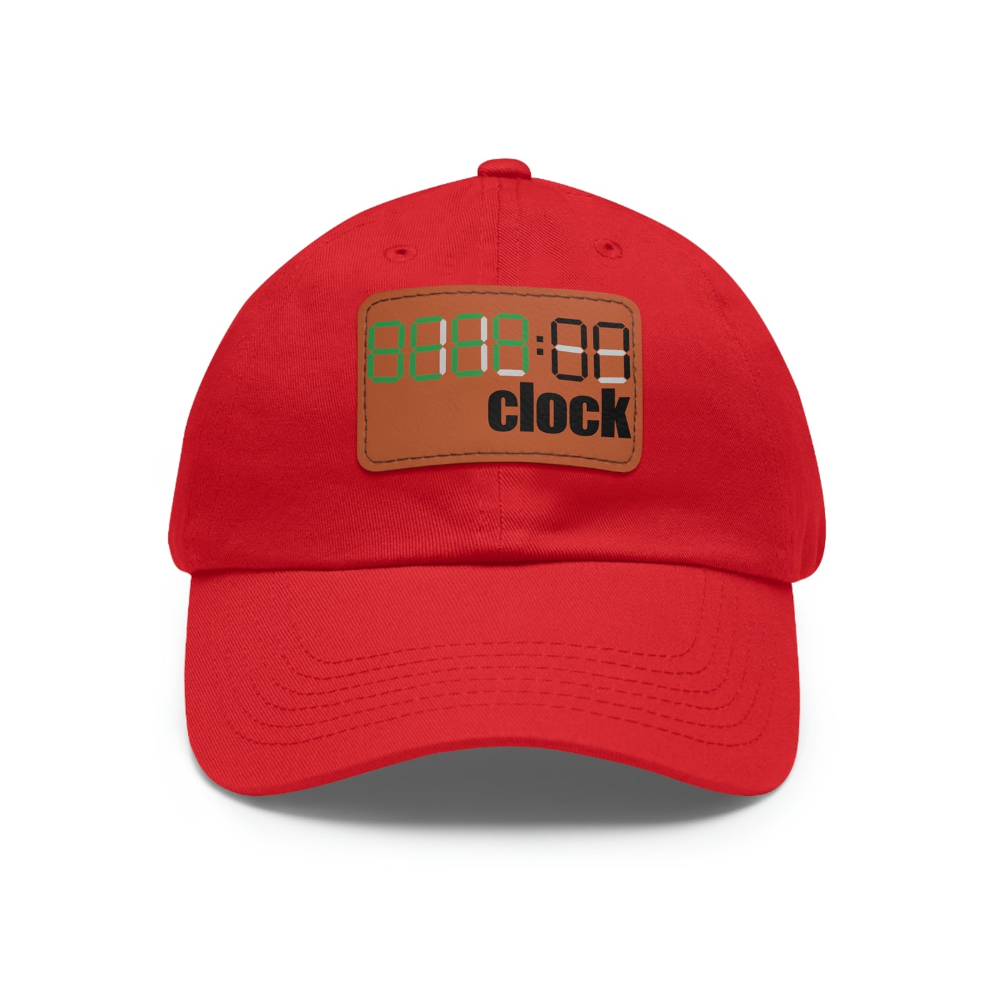 Beer on Clock Dad Hat with Leather Patch