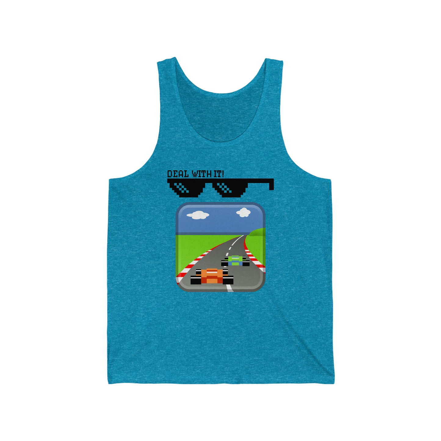 Deal With It! Pole Position Style Unisex Tank Top