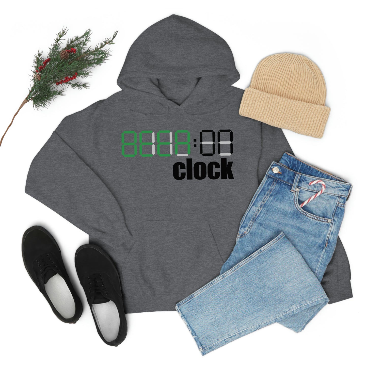 Beer on Clock Unisex Hooded Sweatshirt