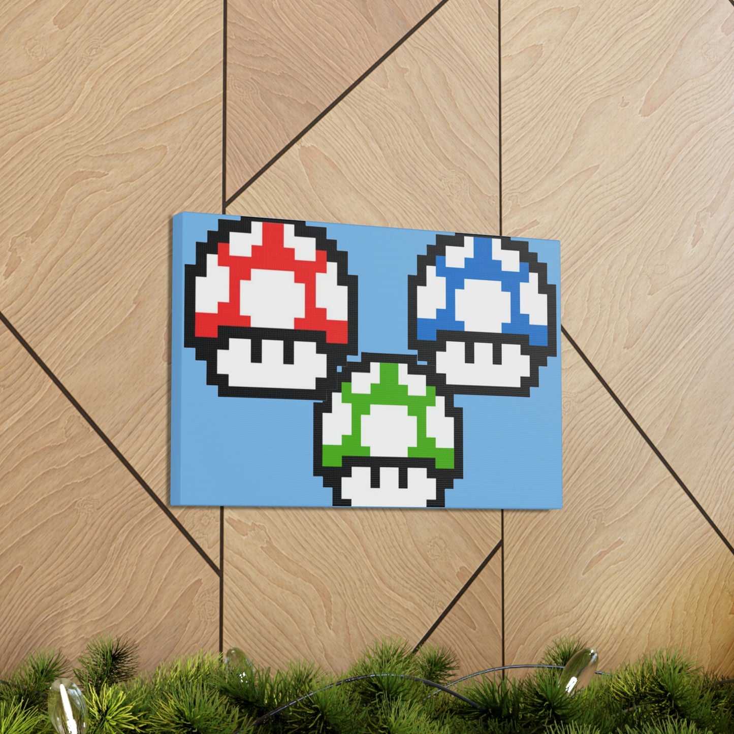 Mushroom 8 Bit Style Canvas Gallery Wraps