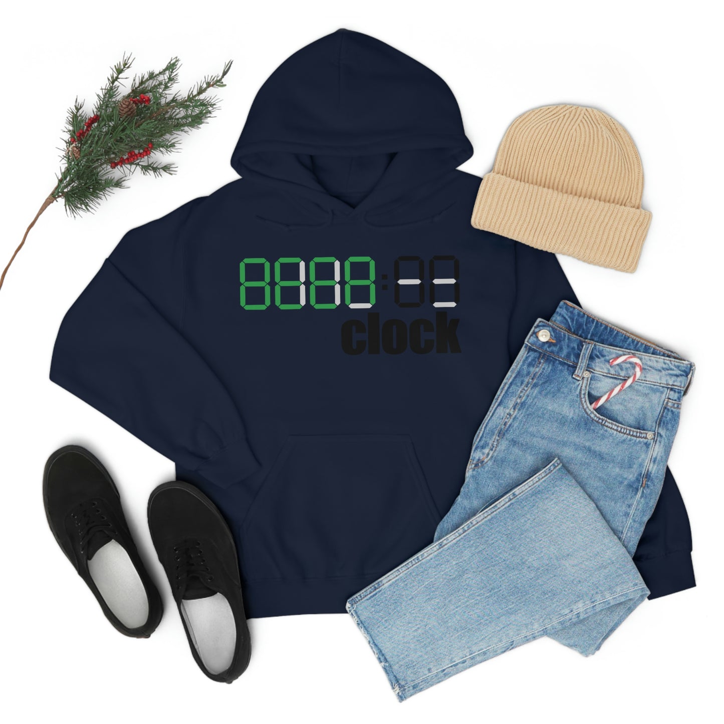 Beer on Clock Unisex Hooded Sweatshirt