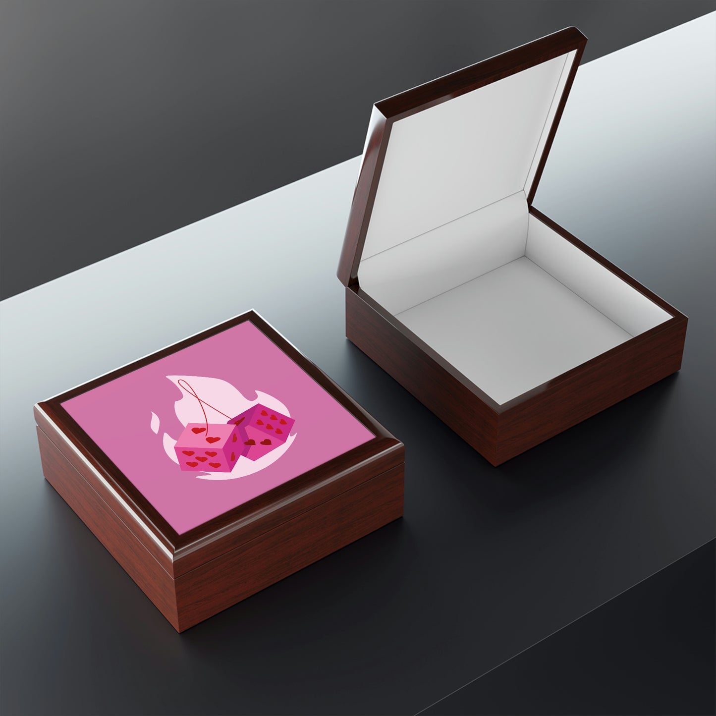 Dice Hearts Retro Style Jewelry Box