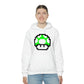 Mushroom 1UP 8 Bit Retro Style Unisex Hooded Sweatshirt