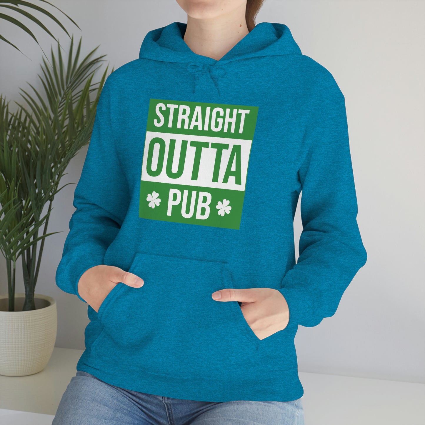 Straight Outta Pub Style Unisex Hooded Sweatshirt