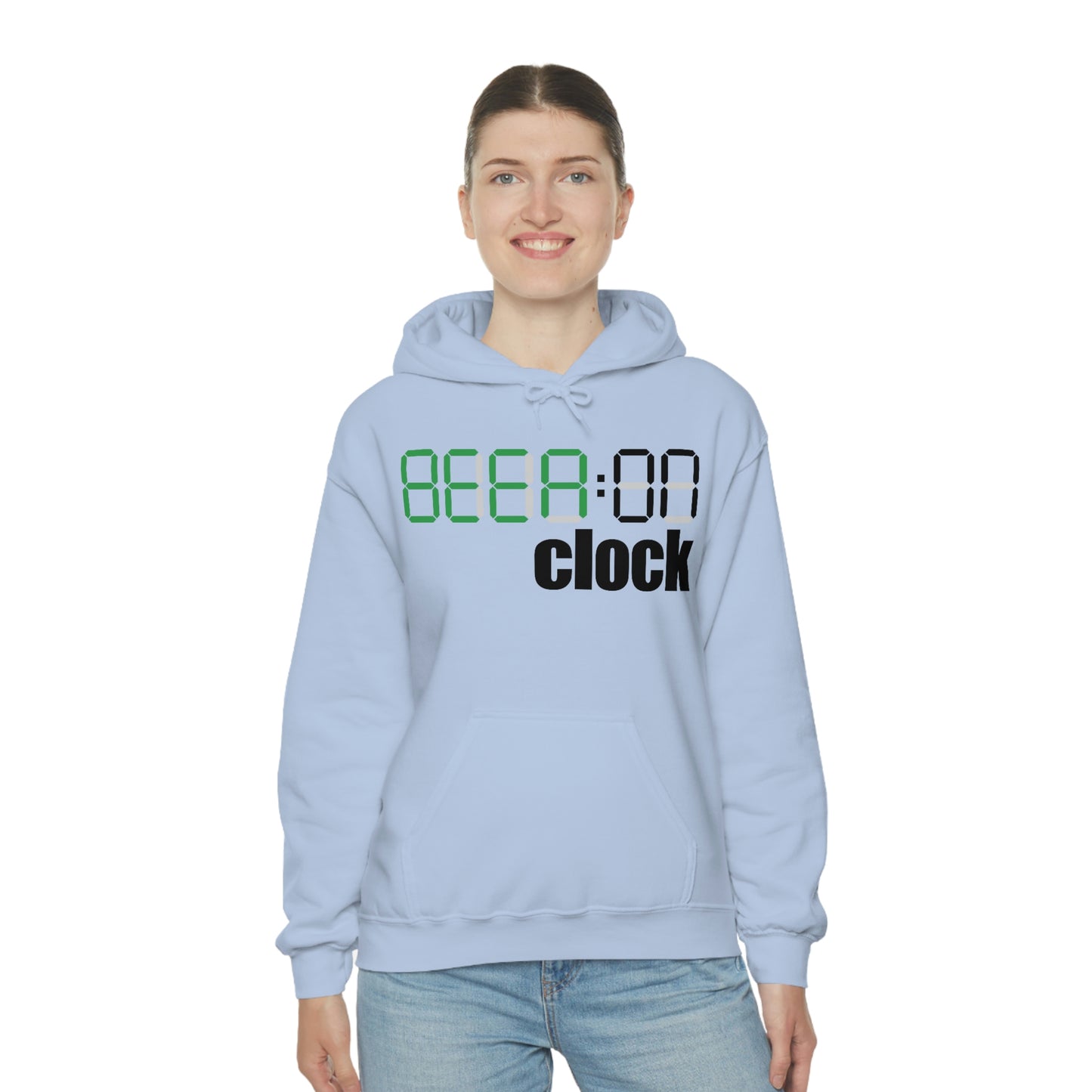 Beer on Clock Unisex Hooded Sweatshirt