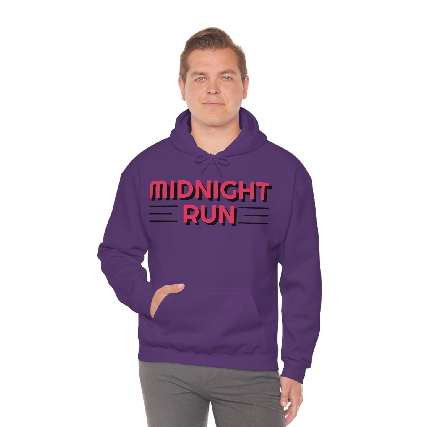 Midnight Run Retro Style Unisex Hooded Sweatshirt