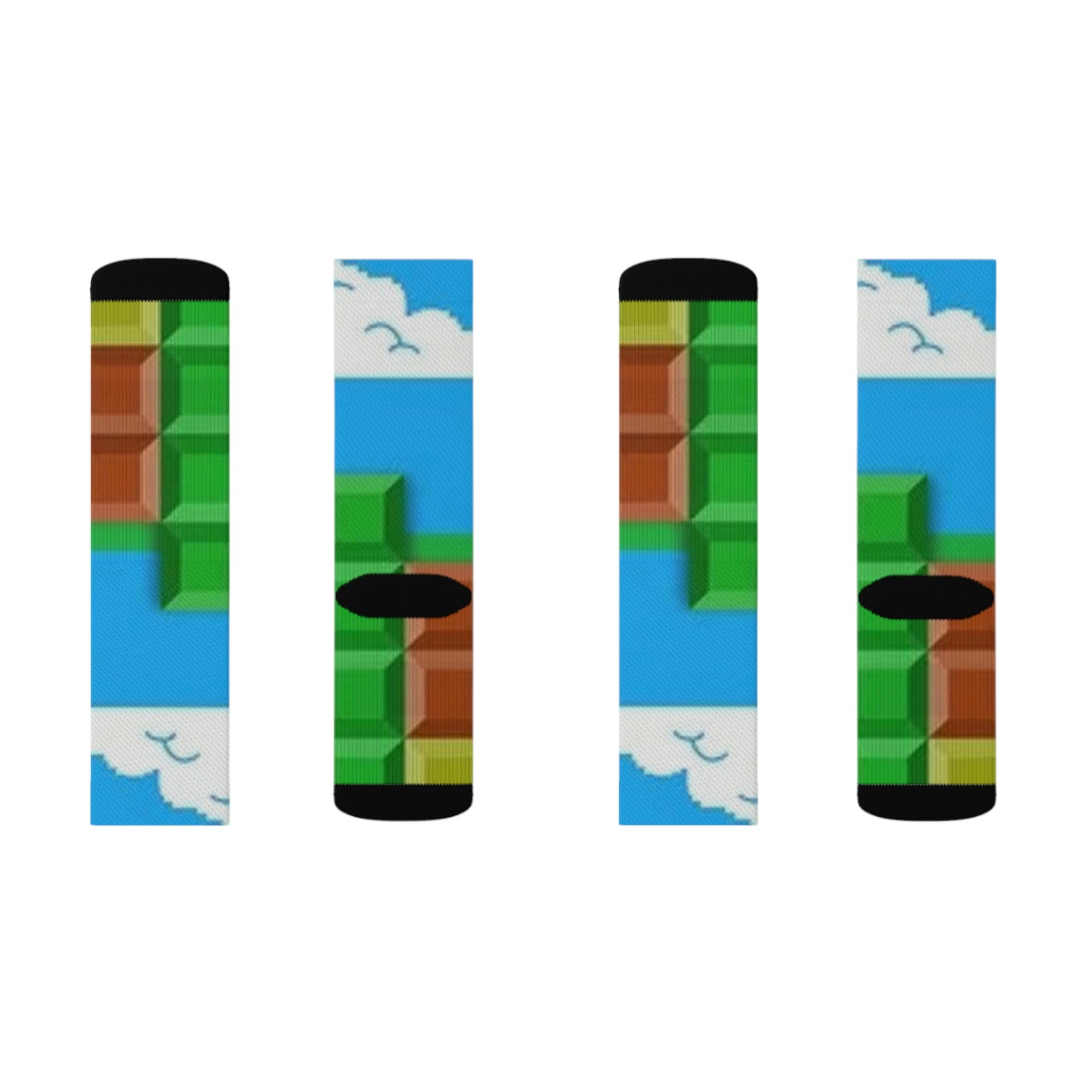Tetris Style Background Sublimation Socks