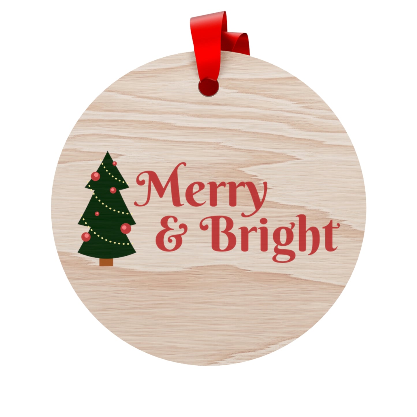 Merry & Bright Wooden Christmas Ornaments