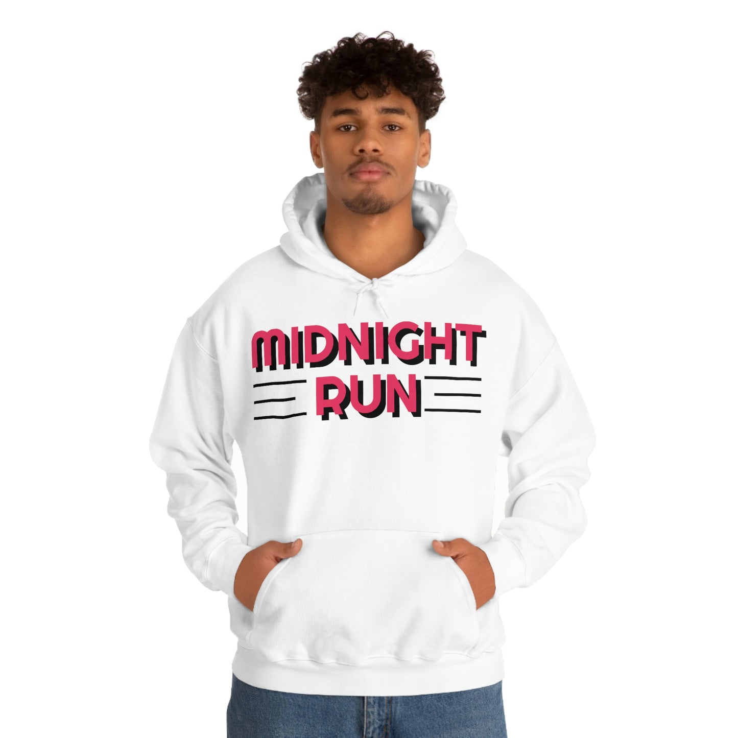 Midnight Run Retro Style Unisex Hooded Sweatshirt