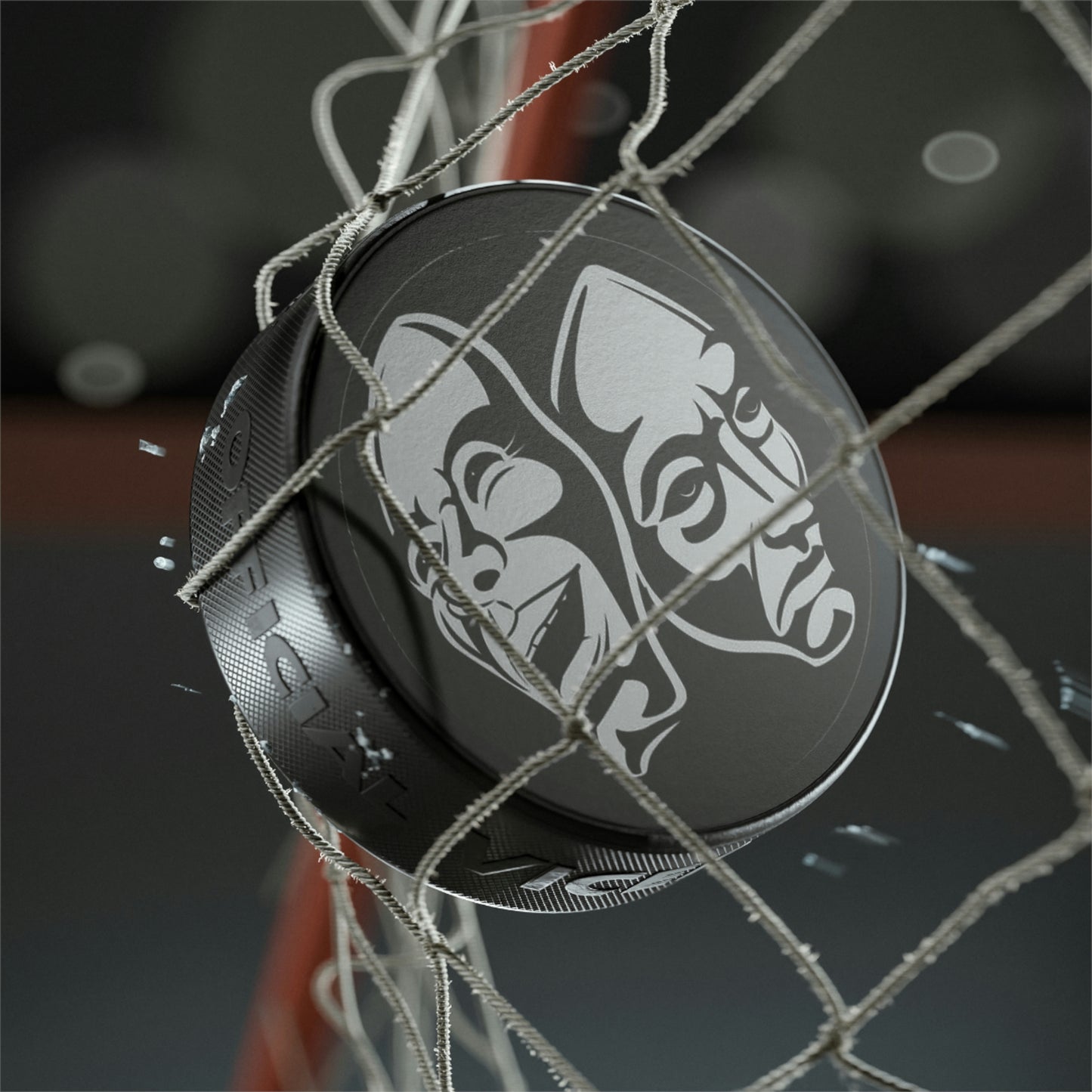 Mystery Masks Hockey Puck