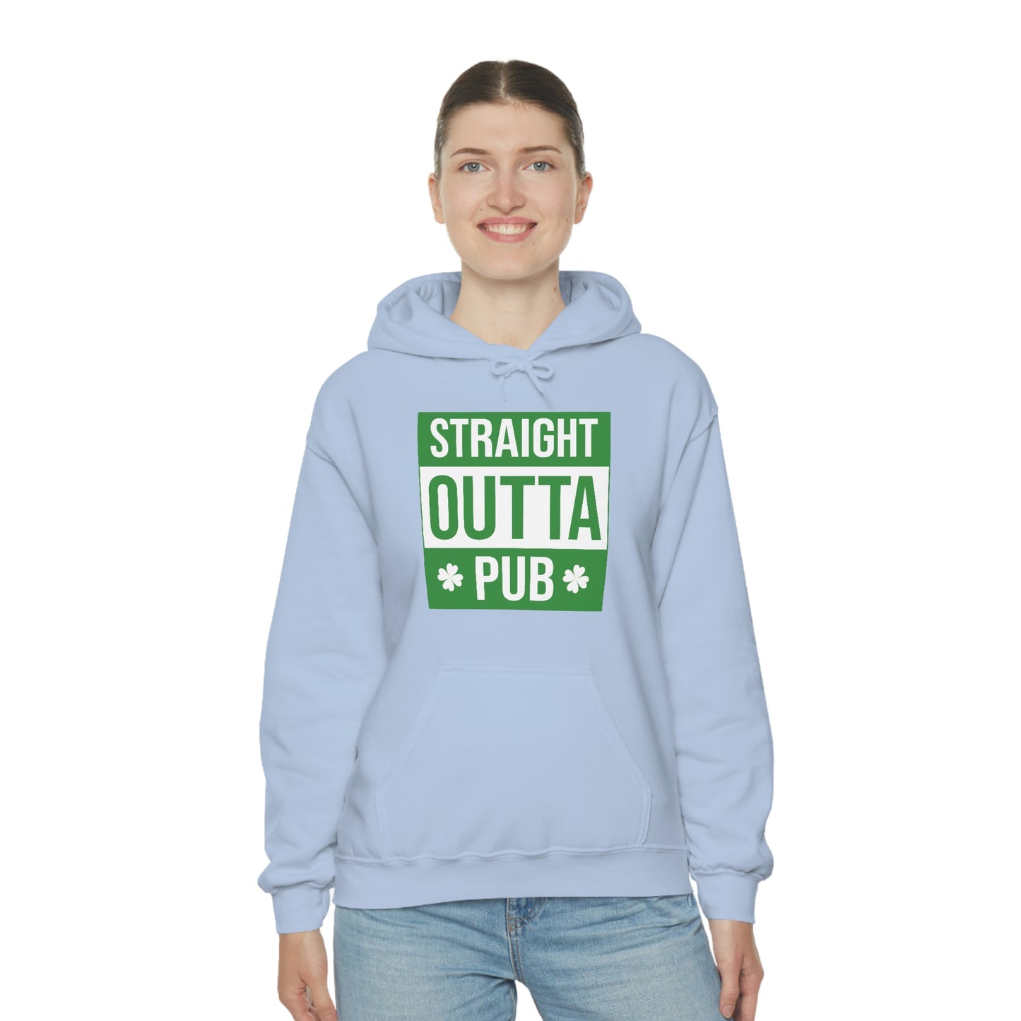 Straight Outta Pub Style Unisex Hooded Sweatshirt