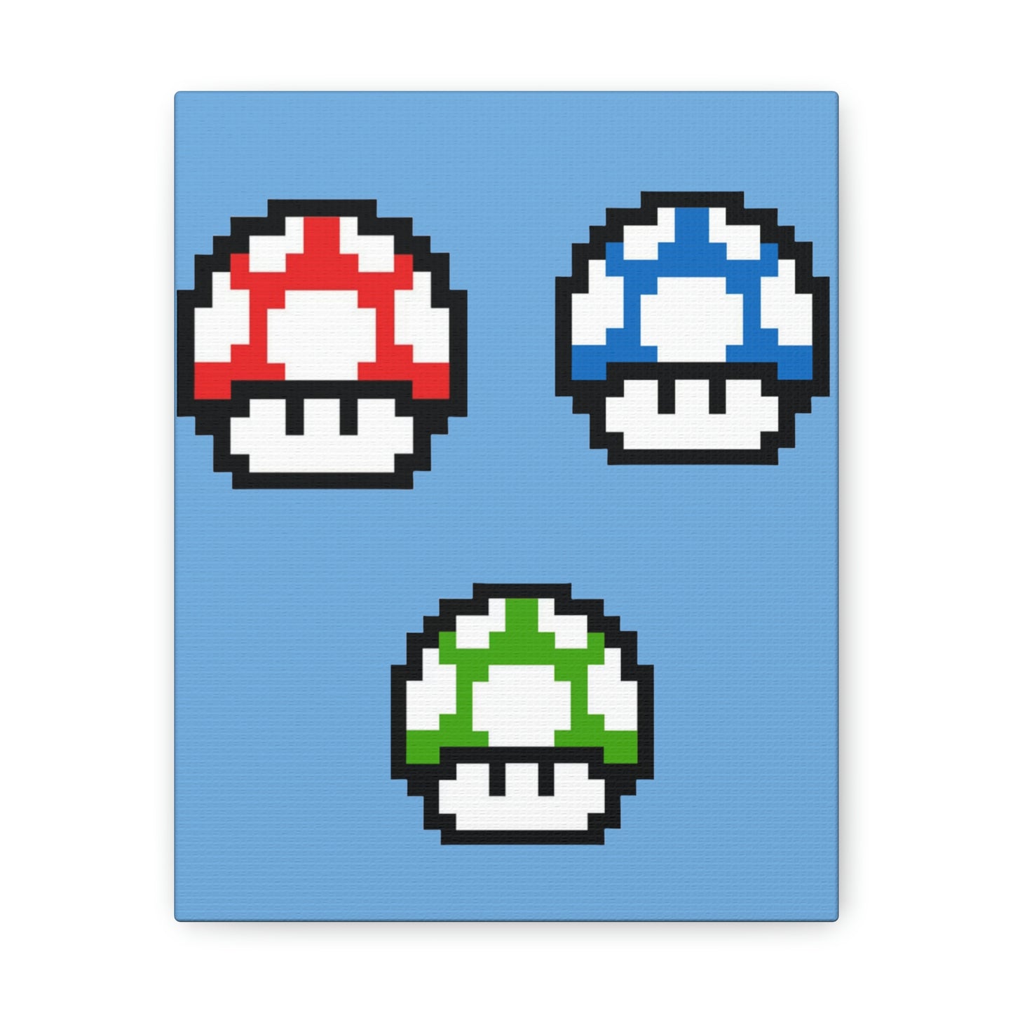 Mushroom 8 Bit Style Canvas Gallery Wraps