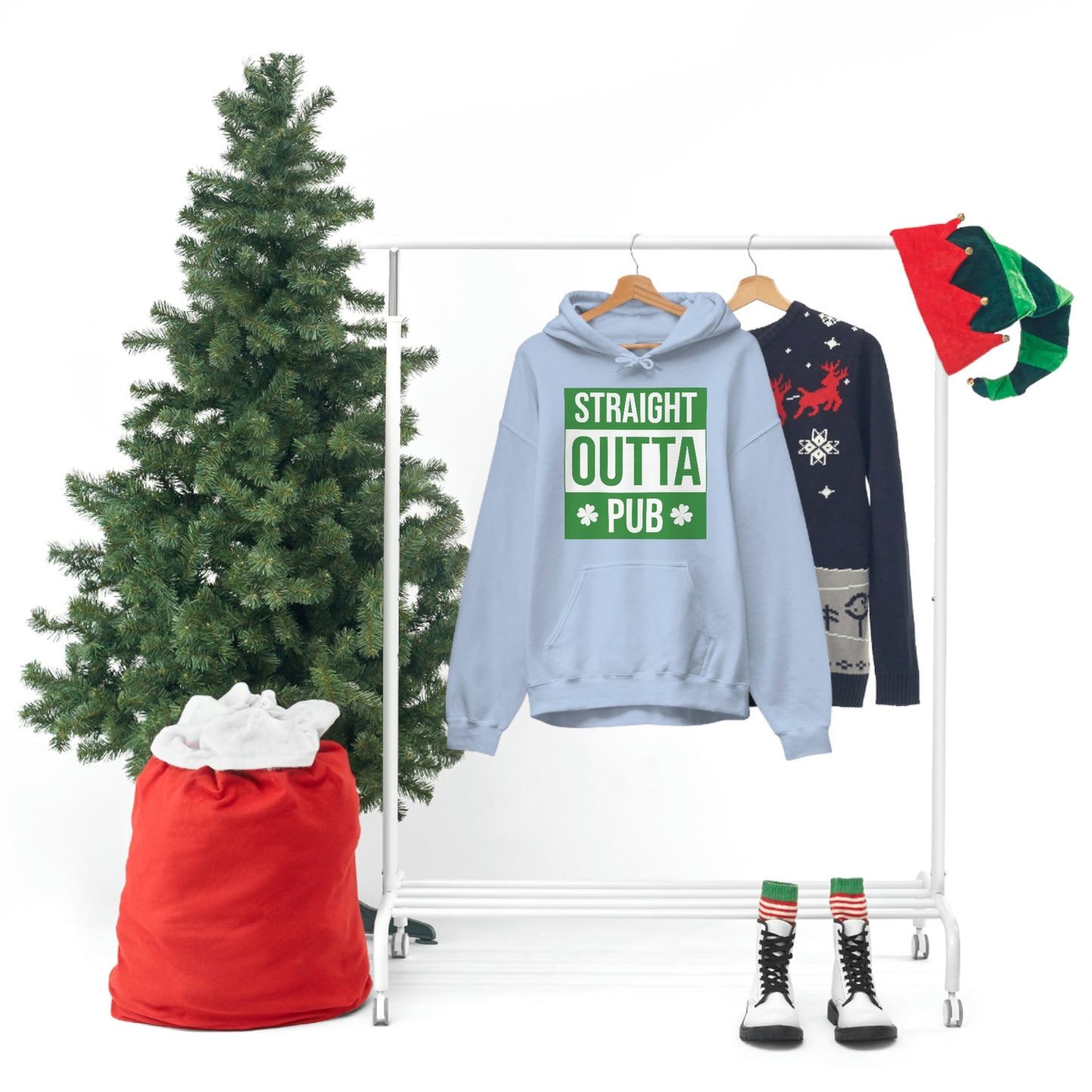 Straight Outta Pub Style Unisex Hooded Sweatshirt