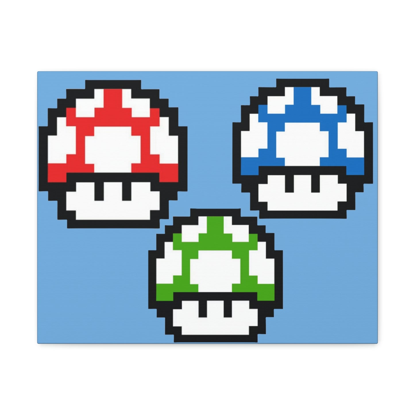 Mushroom 8 Bit Style Canvas Gallery Wraps