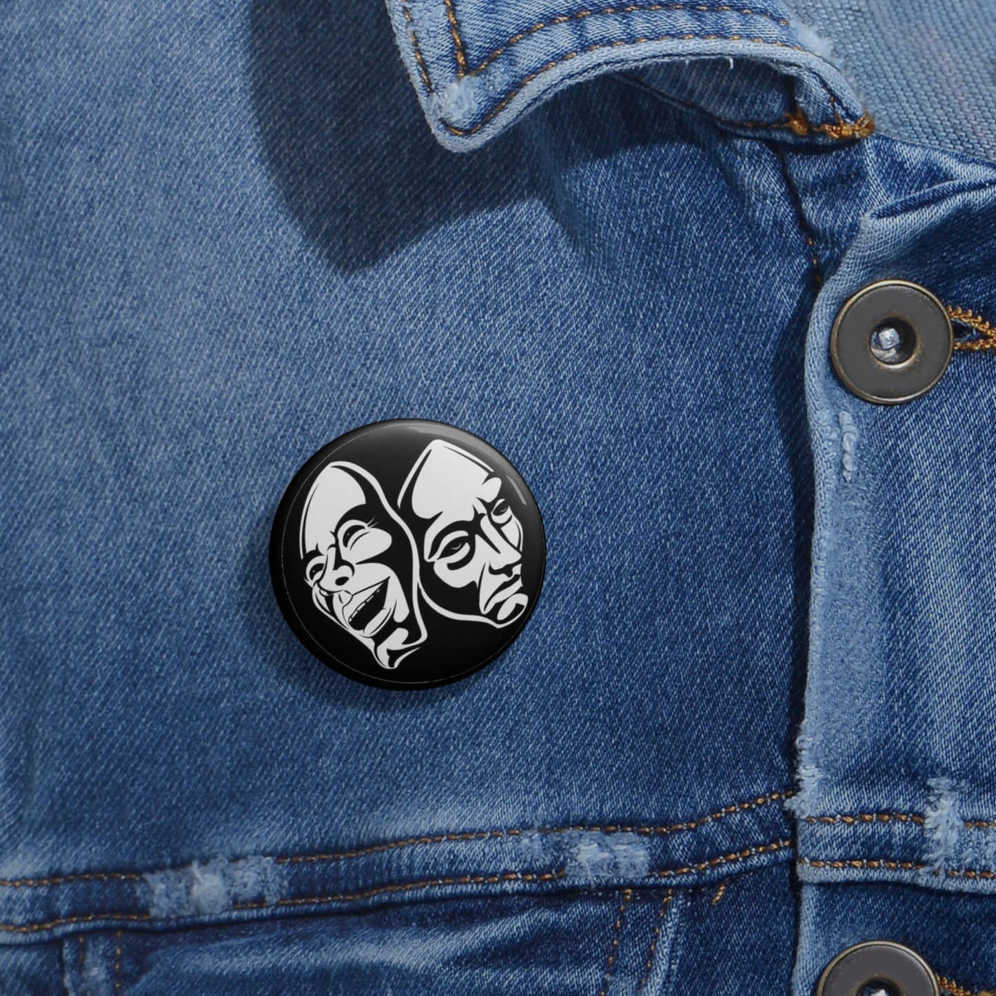 Generic Mystery Faces Custom Pin Buttons