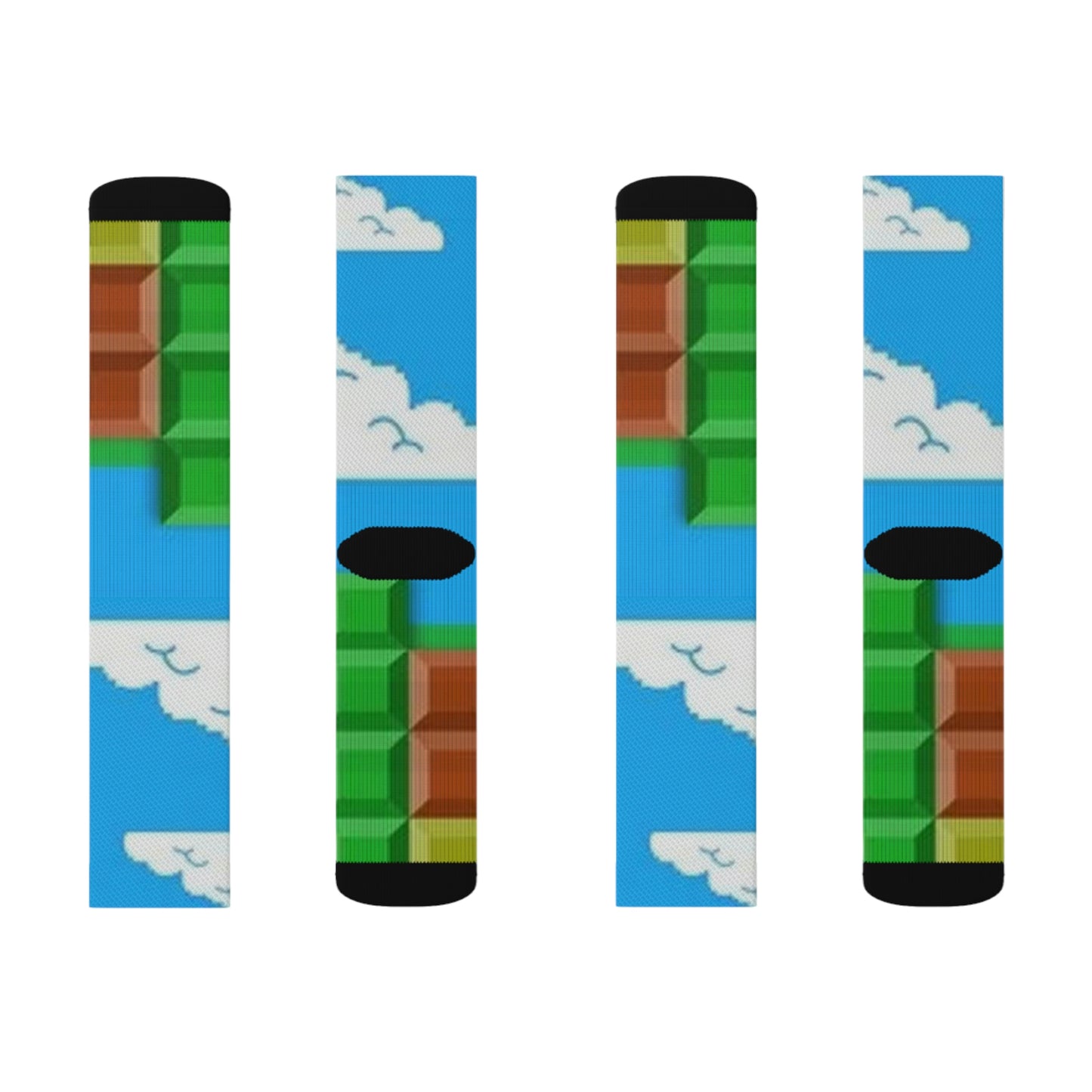 Tetris Style Background Sublimation Socks