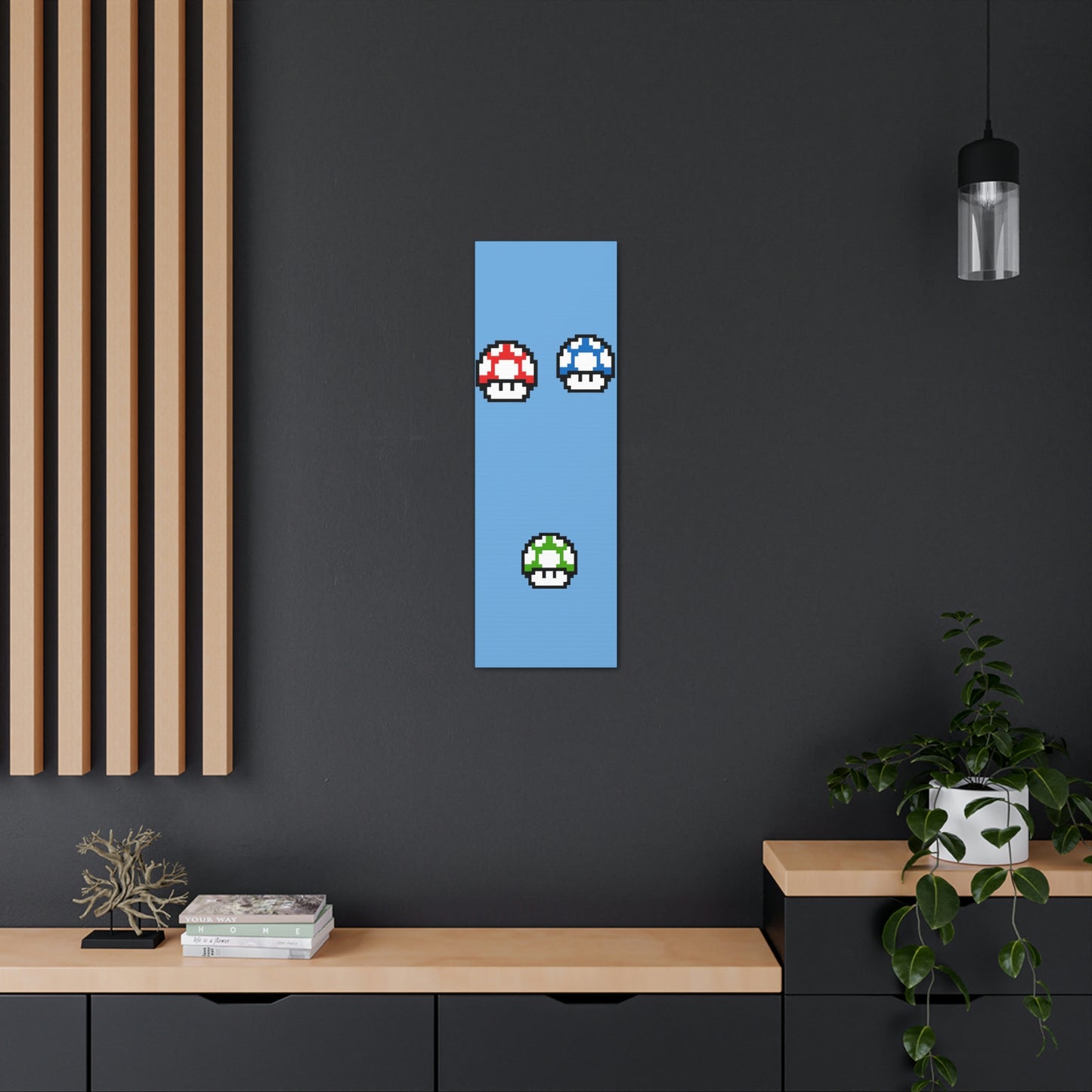 Mushroom 8 Bit Style Canvas Gallery Wraps