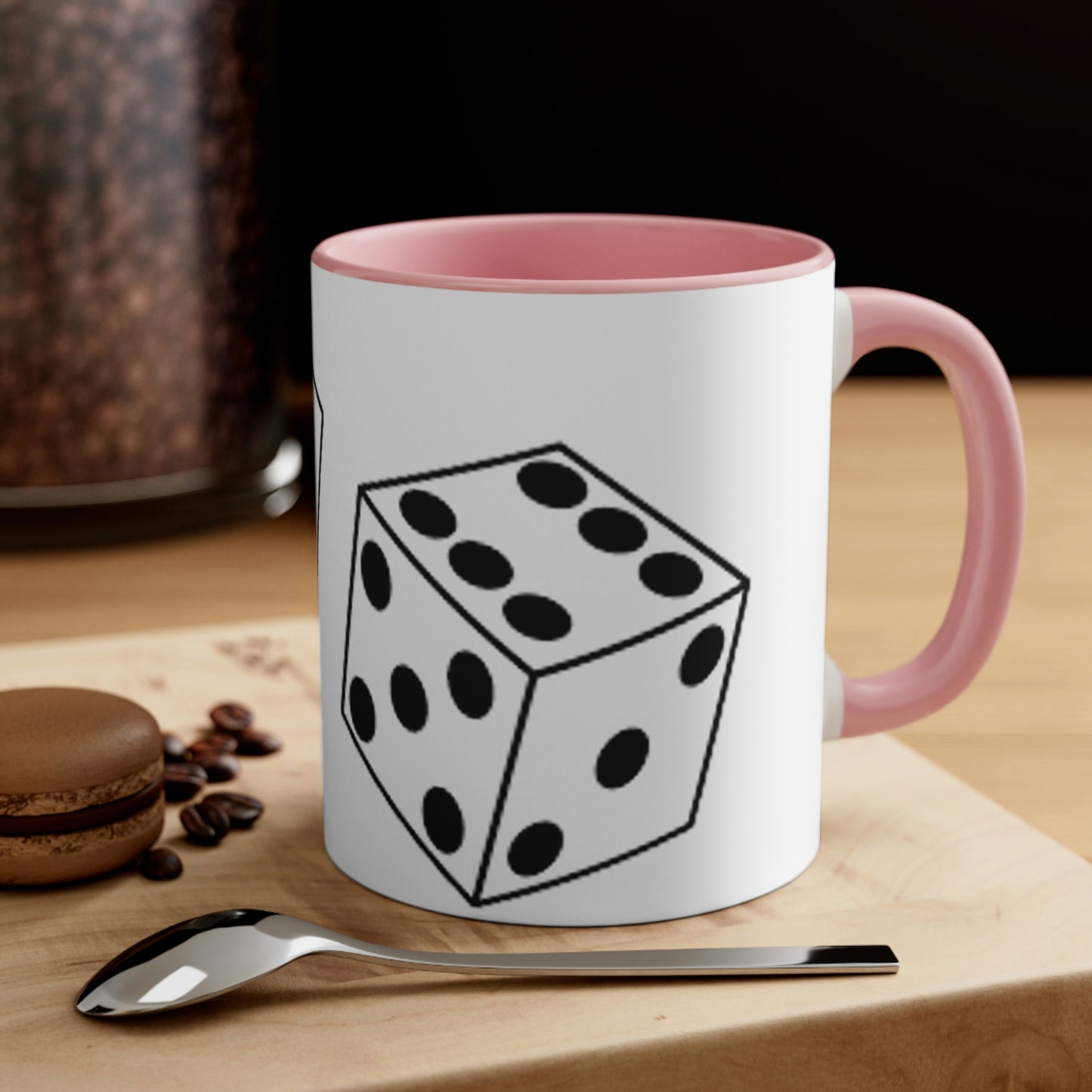 Dice Roll Accent Coffee Mug, 11oz