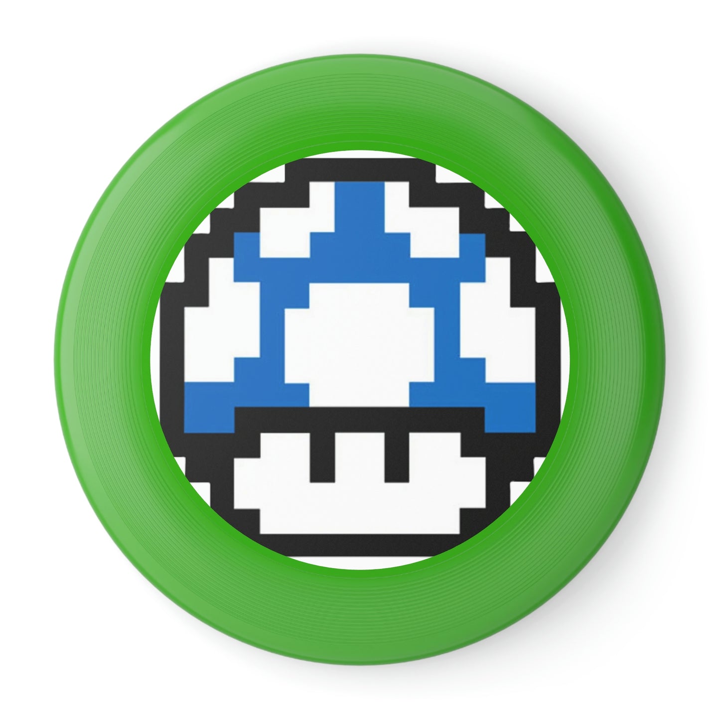Blue 8 Bit Style Mushroom Wham-O Frisbee