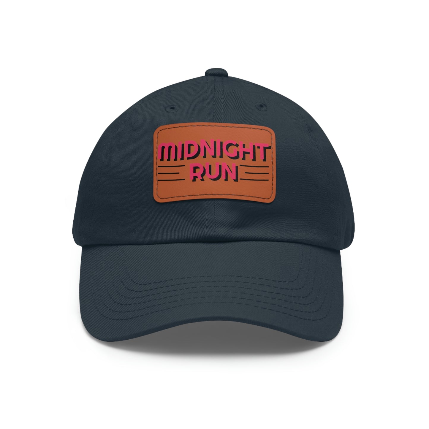 Midnight Run Dad Hat with Leather Patch