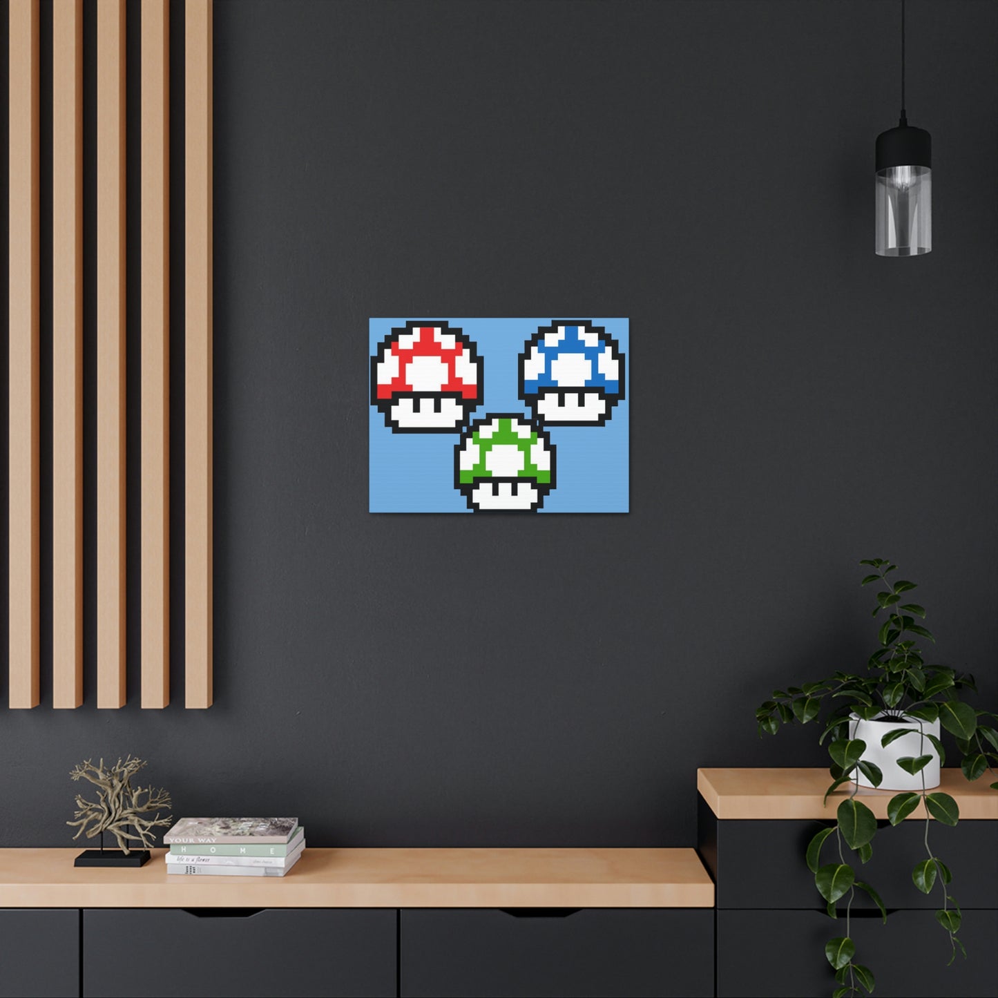 Mushroom 8 Bit Style Canvas Gallery Wraps