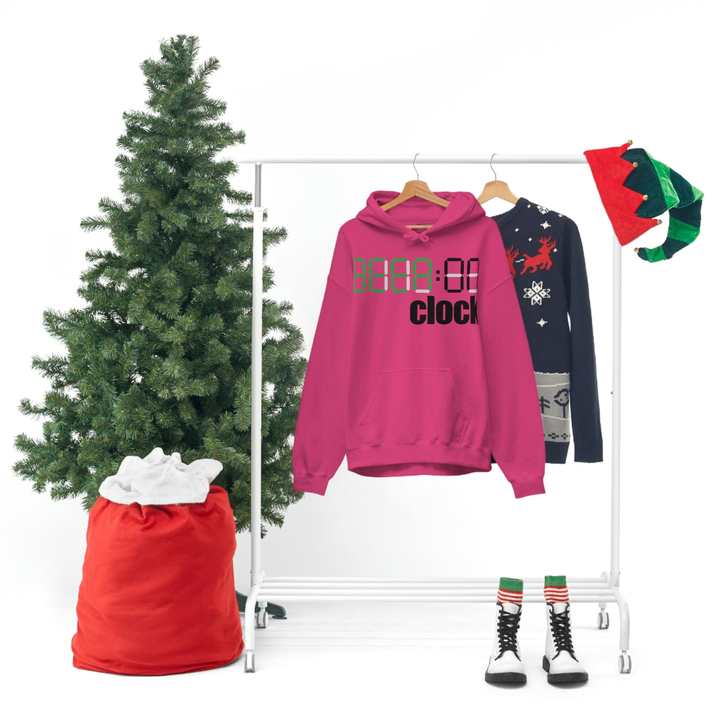 Beer on Clock Unisex Hooded Sweatshirt