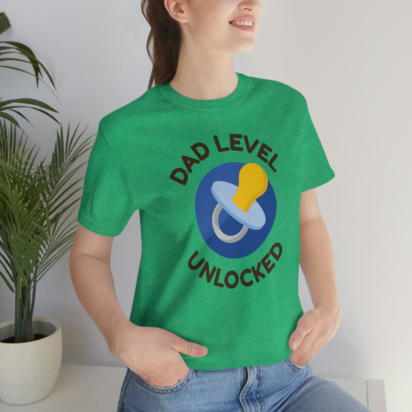 Dad Level Unlocked Unisex Jersey Short Sleeve Tee