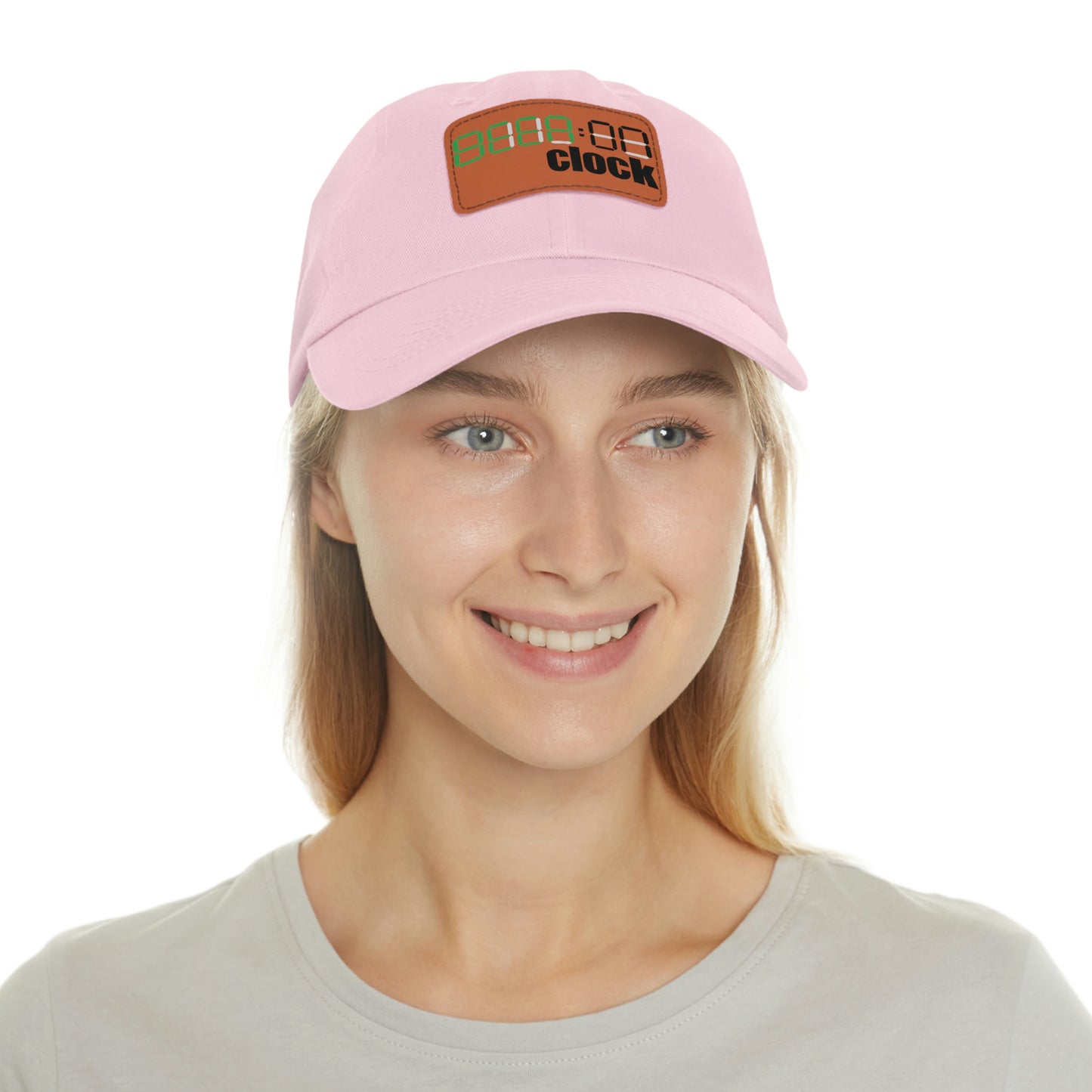 Beer on Clock Dad Hat with Leather Patch