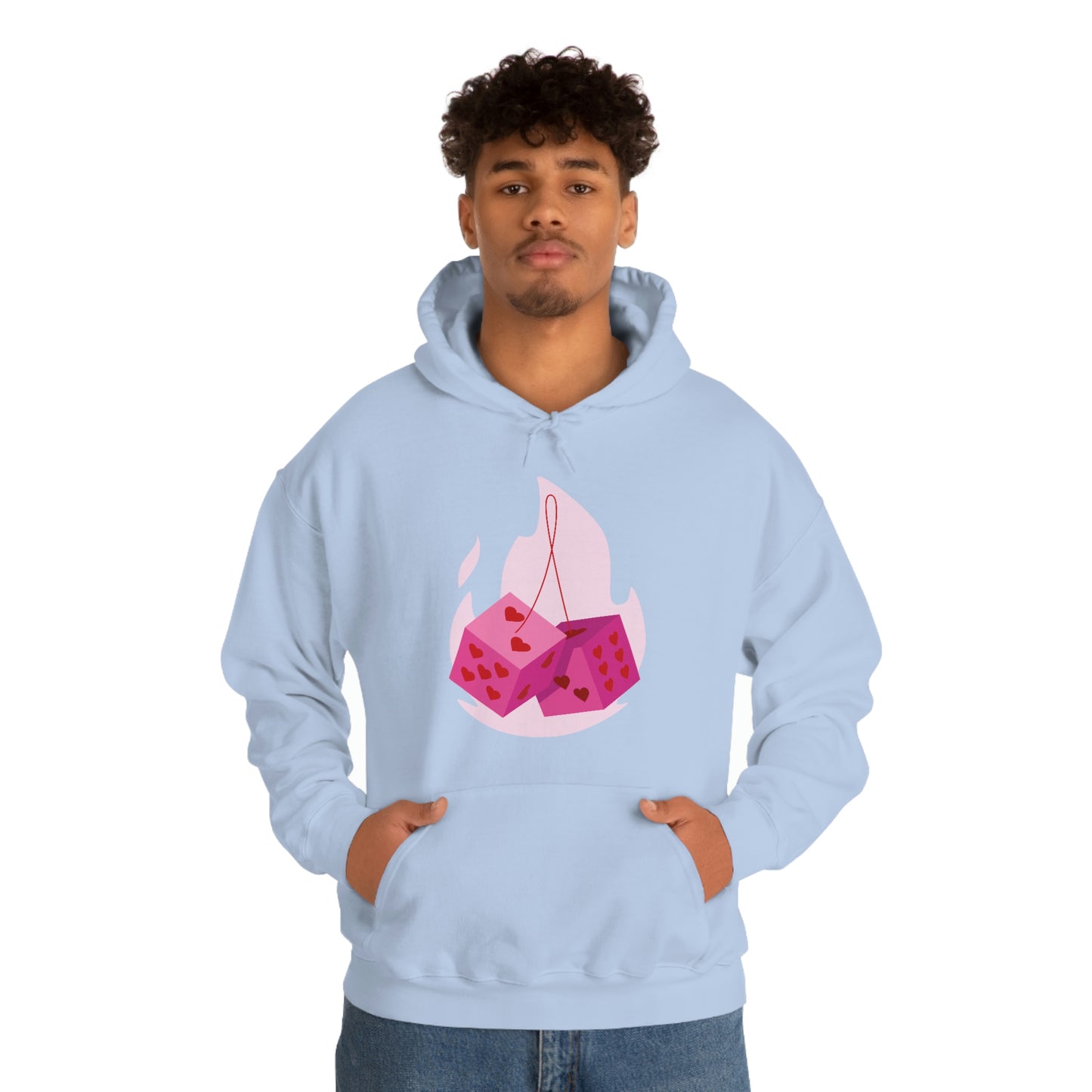 Dice Hearts Unisex Hooded Sweatshirt