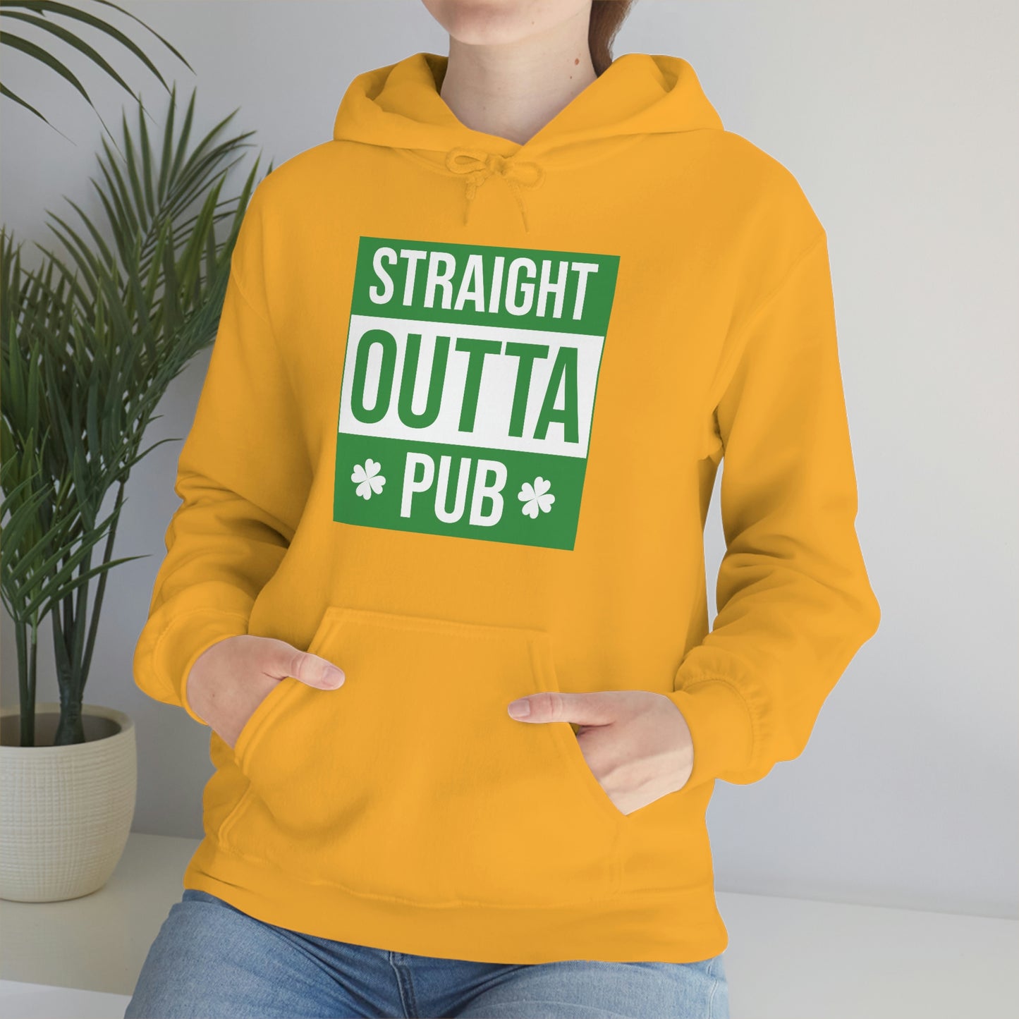 Straight Outta Pub Style Unisex Hooded Sweatshirt