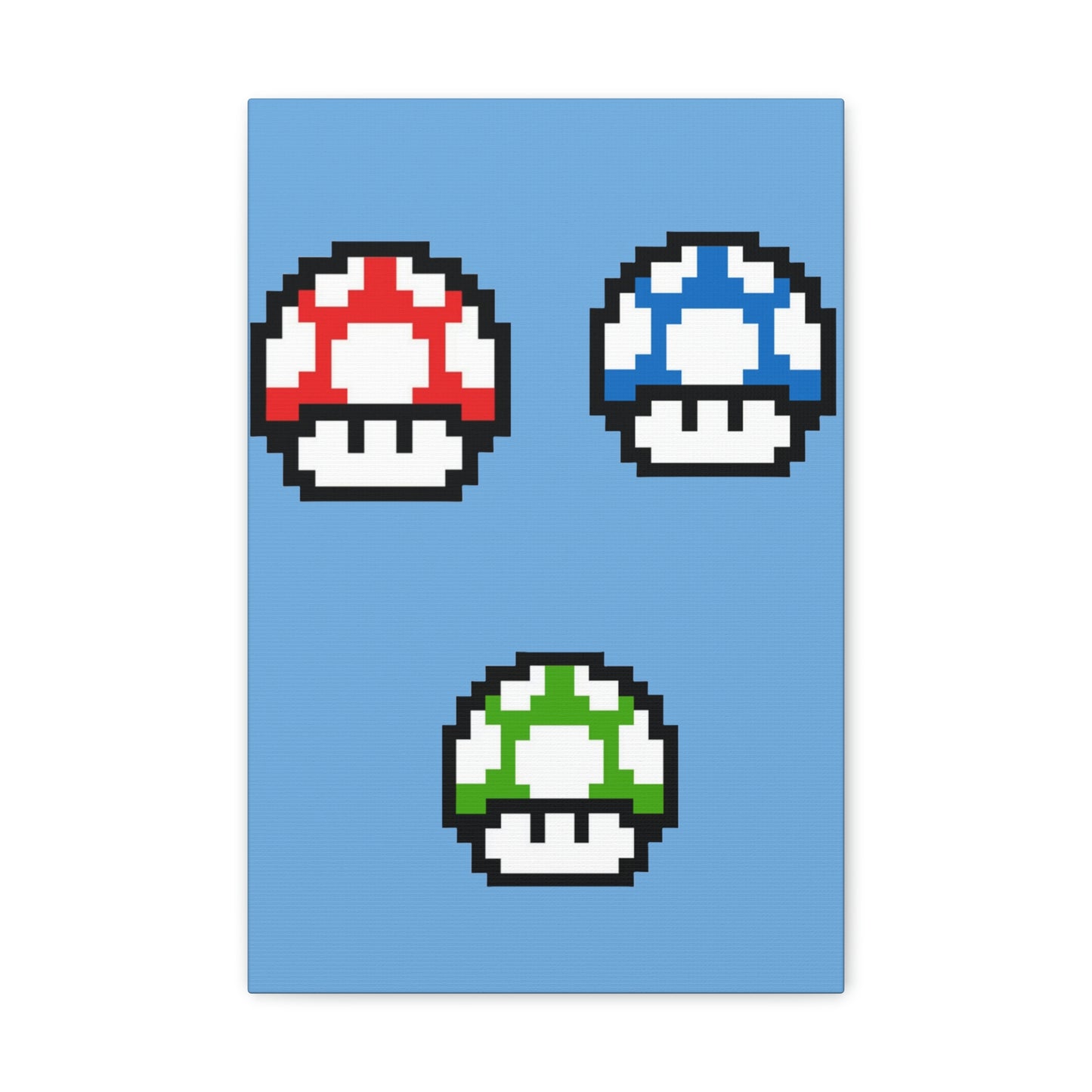 Mushroom 8 Bit Style Canvas Gallery Wraps