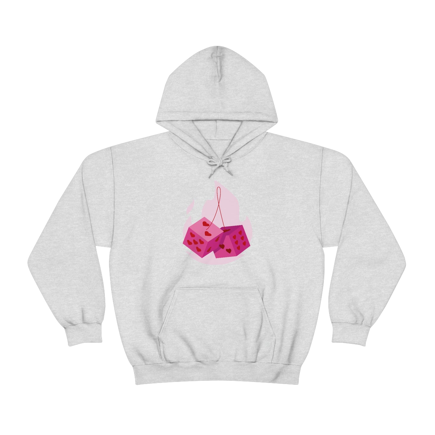 Dice Hearts Unisex Hooded Sweatshirt